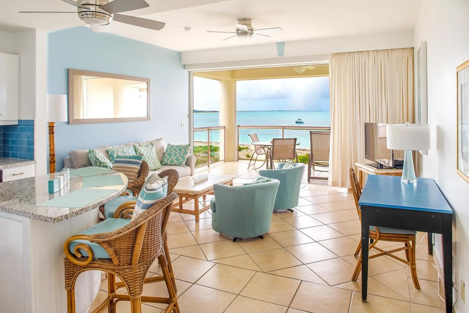 Patio in Coral Gardens on Grace Bay