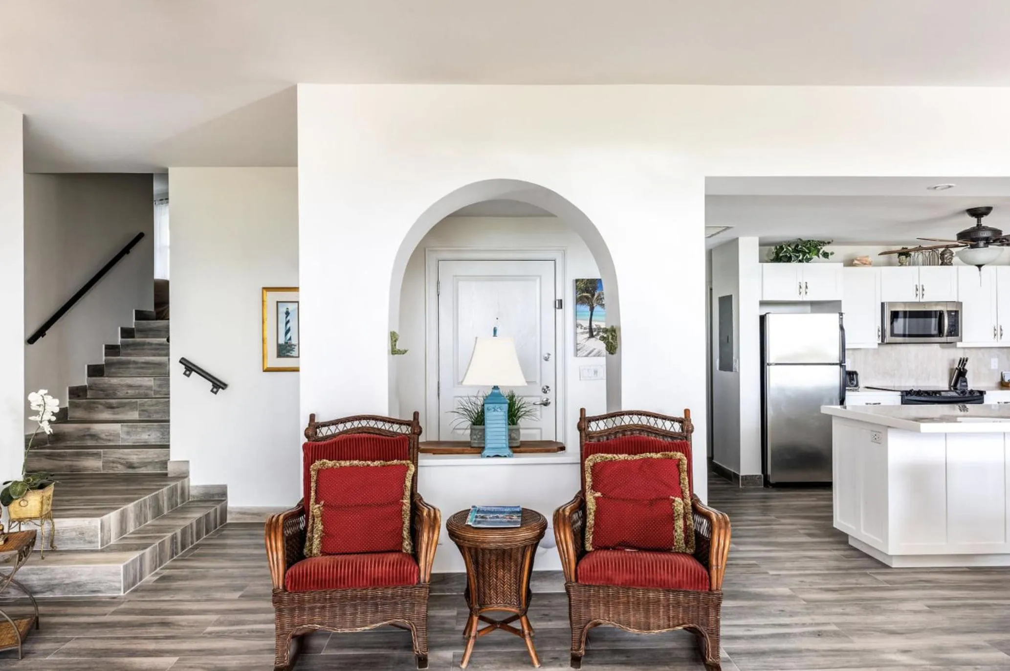 Living room in Coral Gardens on Grace Bay
