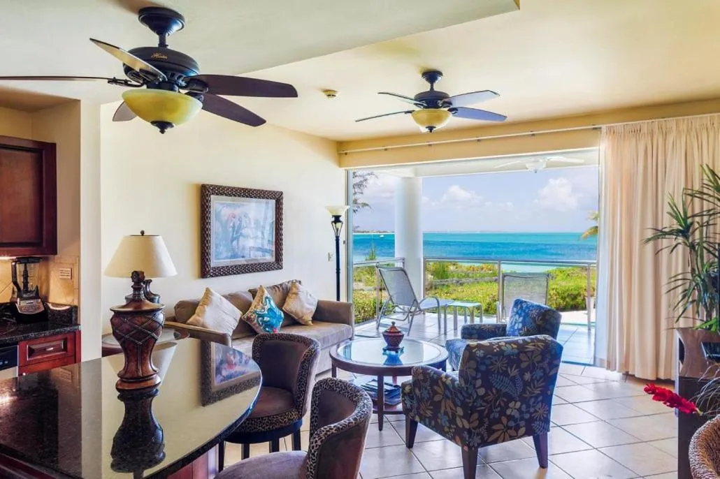 Seating area in Coral Gardens on Grace Bay