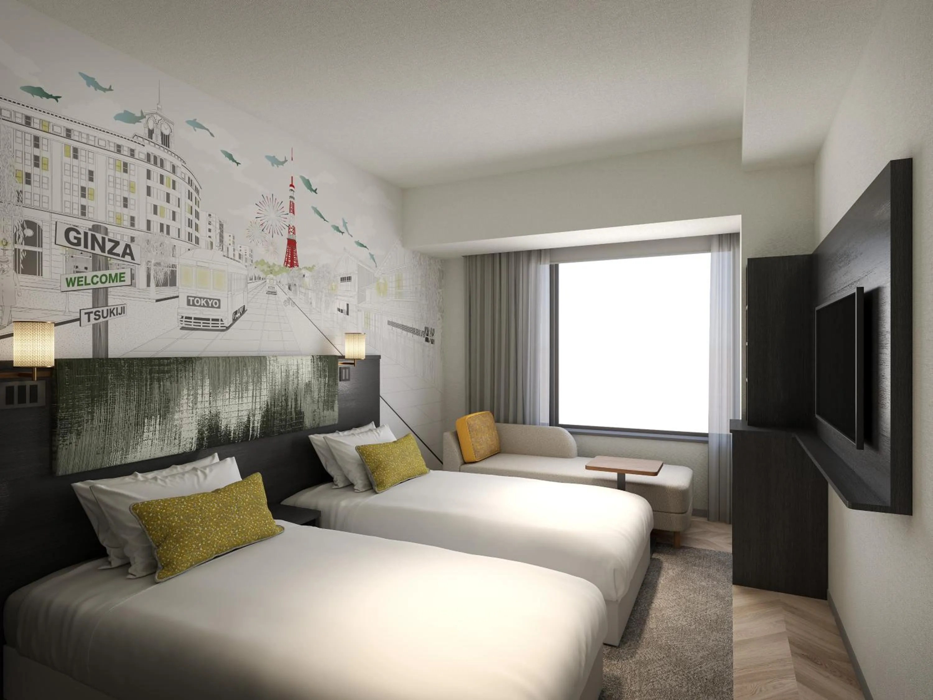 Photo of the whole room, Bed in ibis Styles Tokyo Ginza East