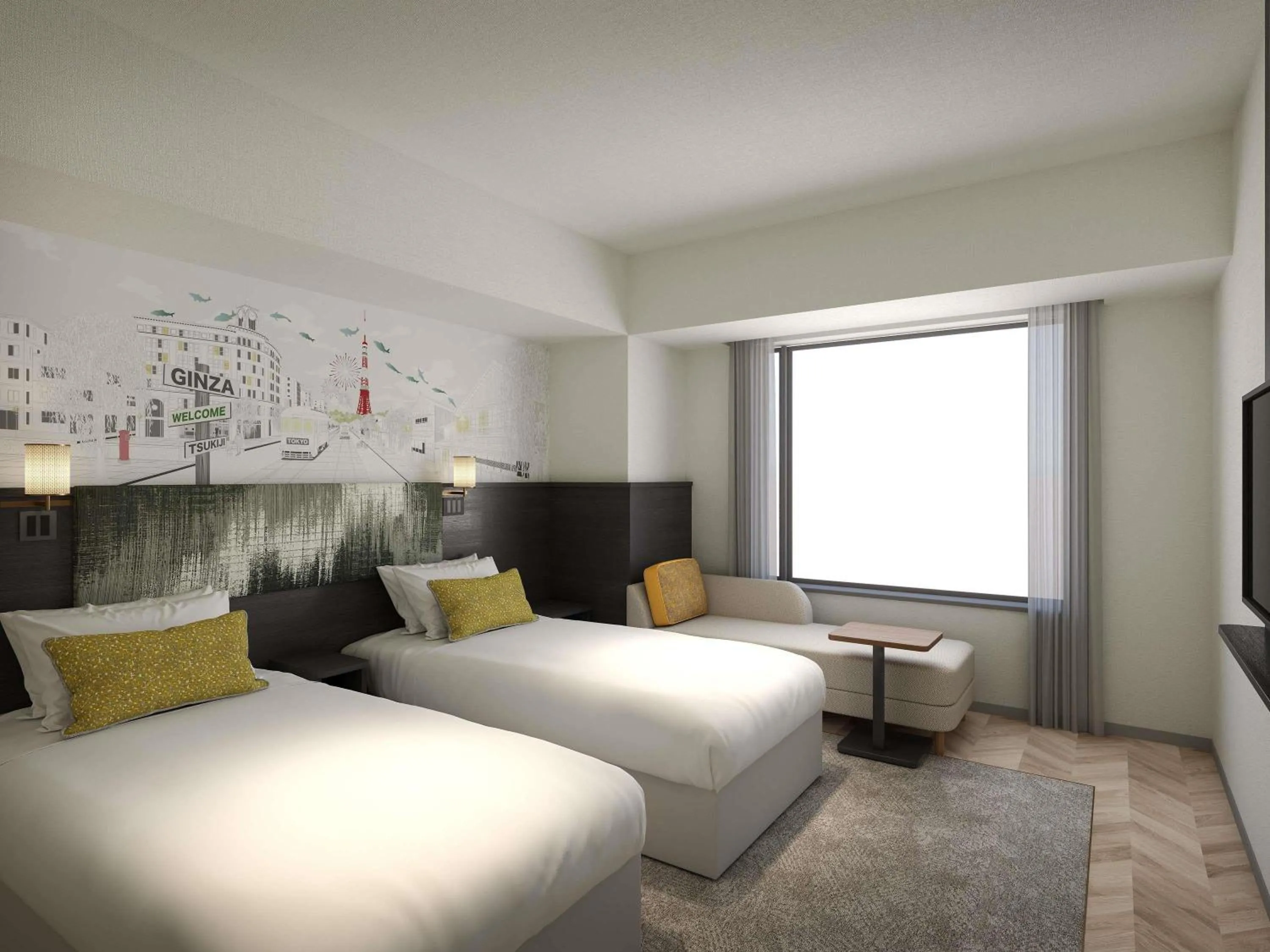 Bedroom, Bed in ibis Styles Tokyo Ginza East