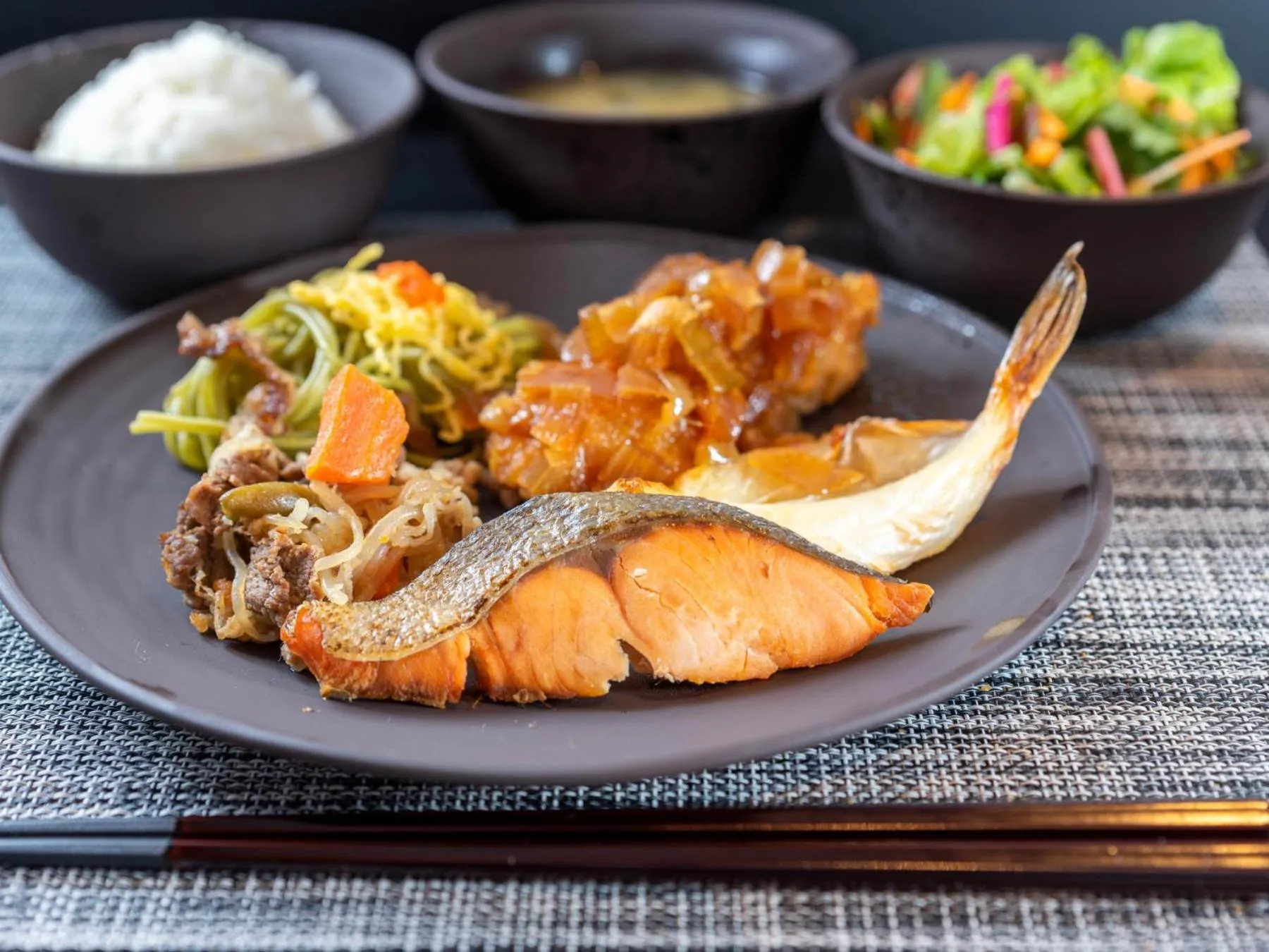 Buffet breakfast in Super Hotel Premier Shimonoseki