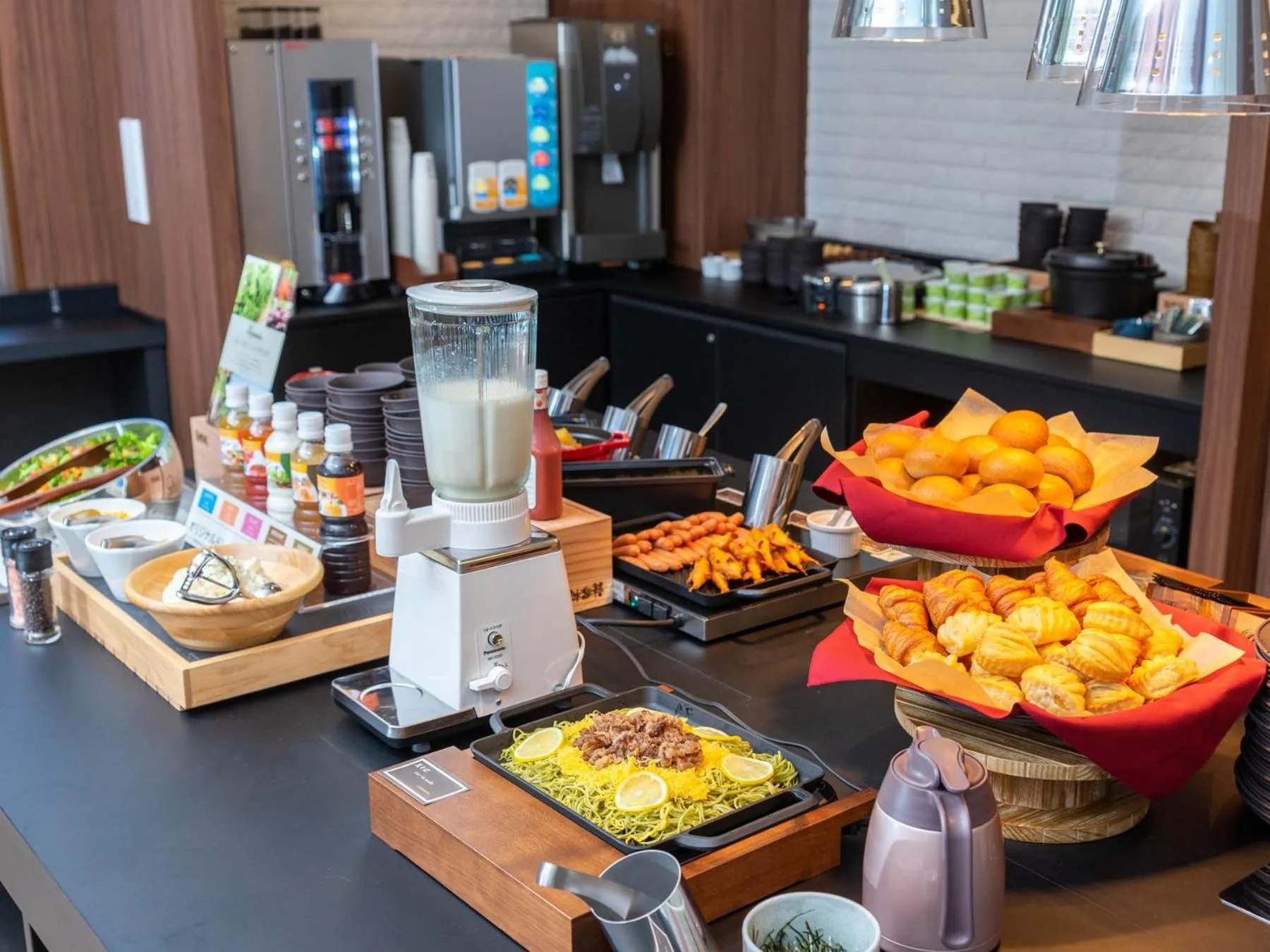 Buffet breakfast in Super Hotel Premier Shimonoseki