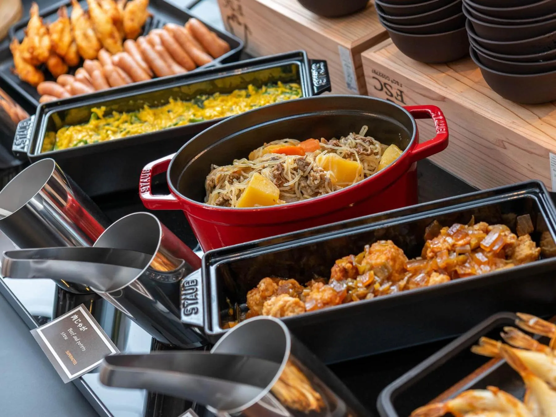 Buffet breakfast in Super Hotel Premier Shimonoseki