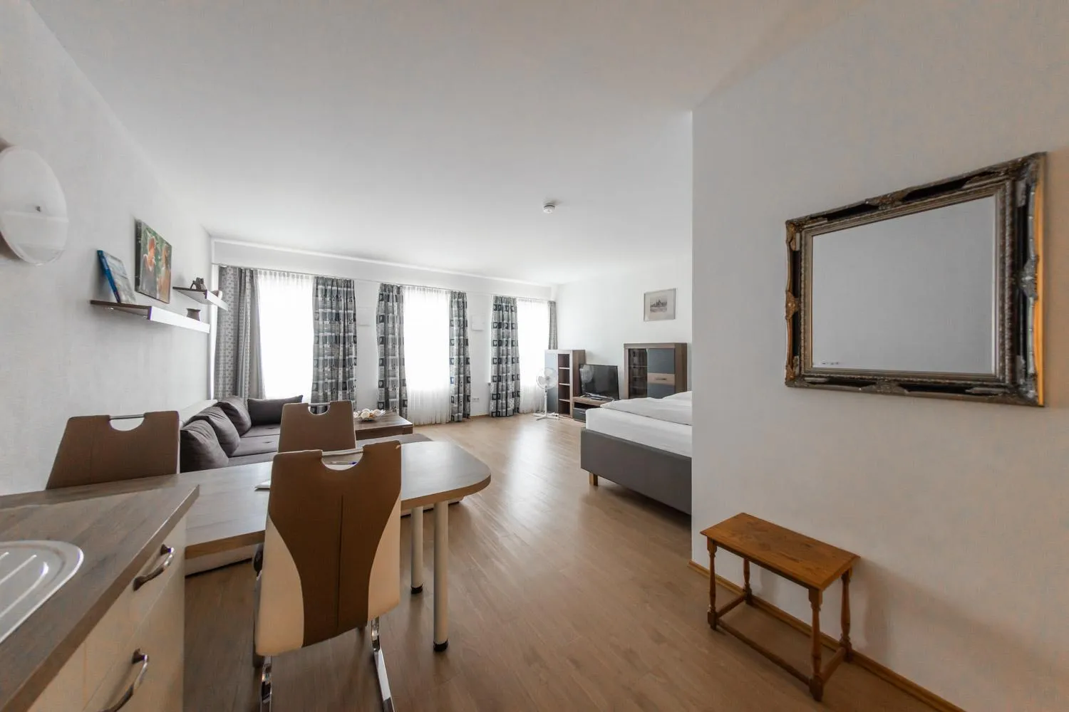 Bed in Hotel Freischütz Apartments