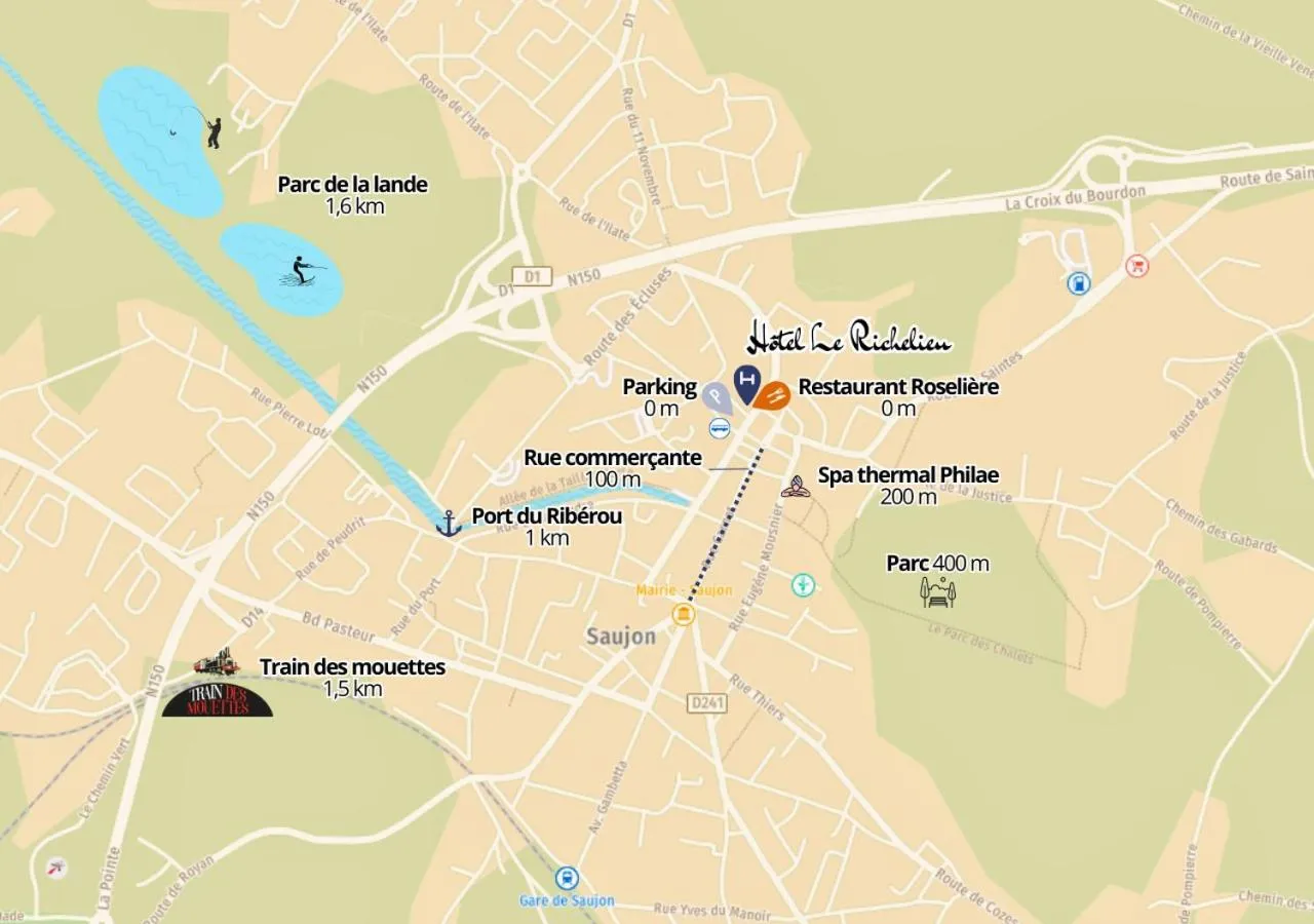 Text overlay in Logis Hotel Le Richelieu - Royan Atlantique