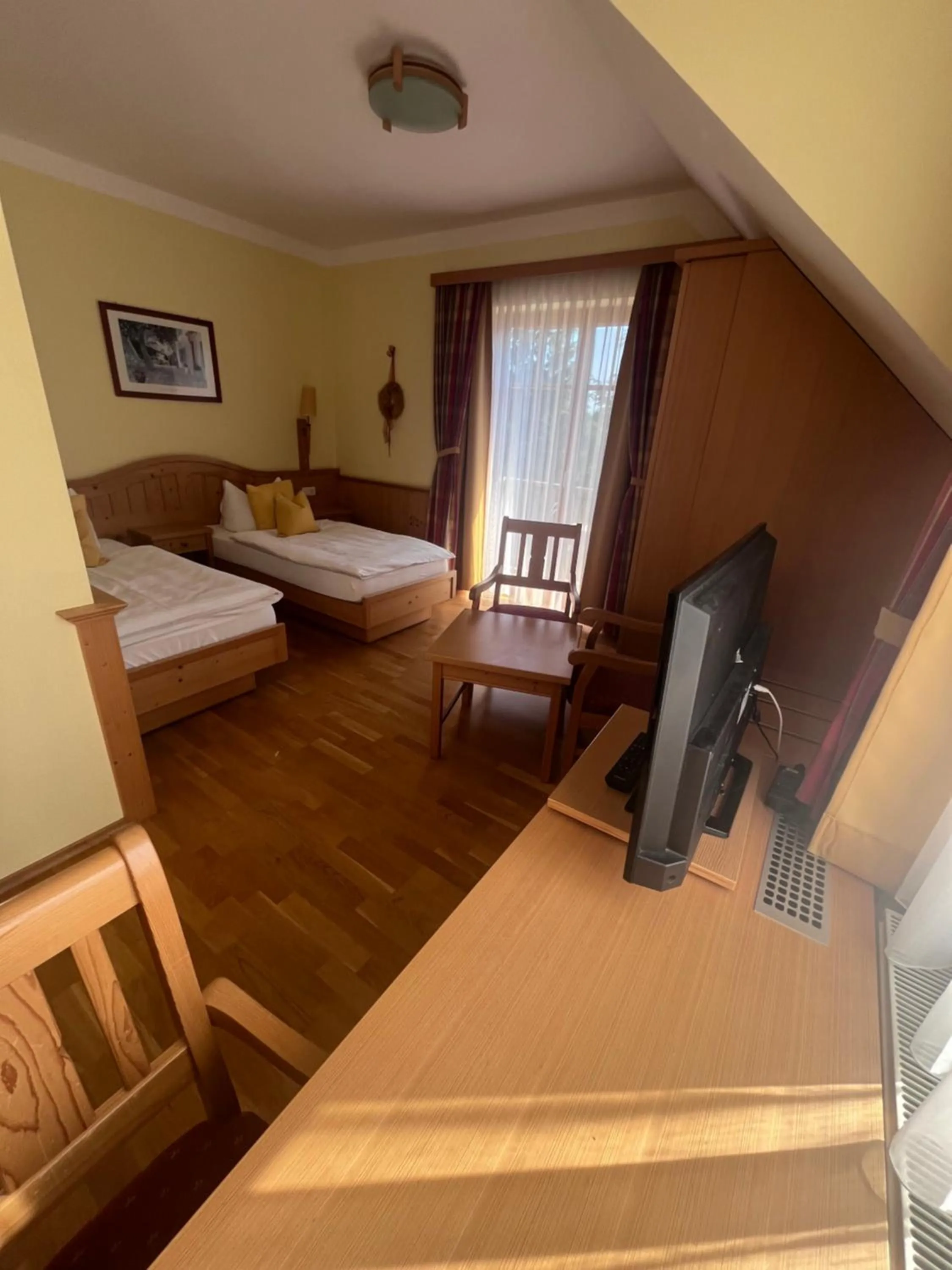 View (from property/room), Bed in Gasthof Großschedl zum Kramerwirt