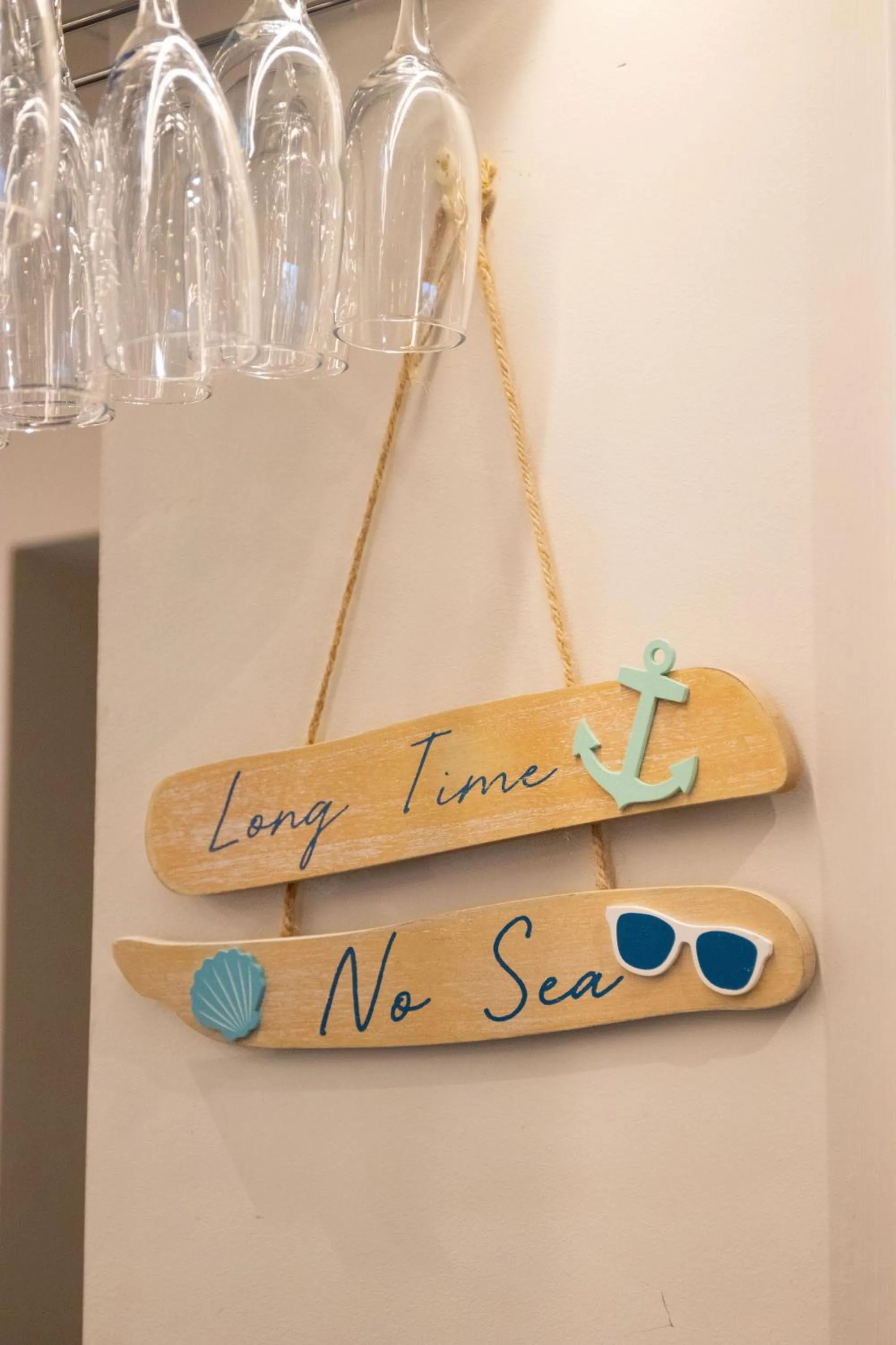 Text overlay in Rooms at The Marine
