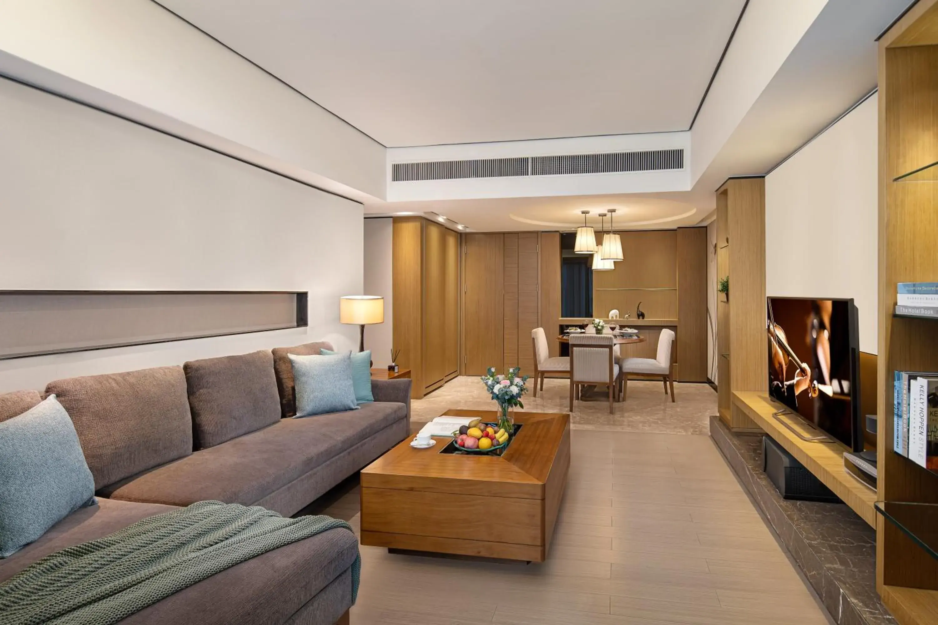 Living room in Ascott IFC Guangzhou - Free Shuttle Bus For Canton Fair Living room in Ascott IFC Guangzhou - Free Shuttle Bus For Canton Fair