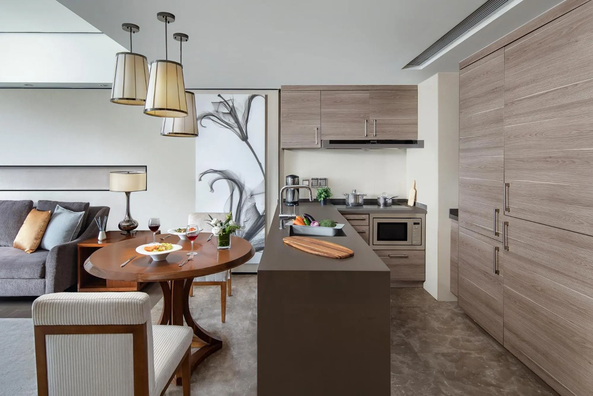 Kitchen or kitchenette in Ascott IFC Guangzhou - Free Shuttle Bus For Canton Fair