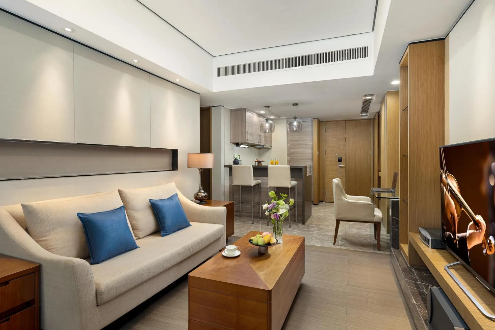 Living room in Ascott IFC Guangzhou - Free Shuttle Bus For Canton Fair