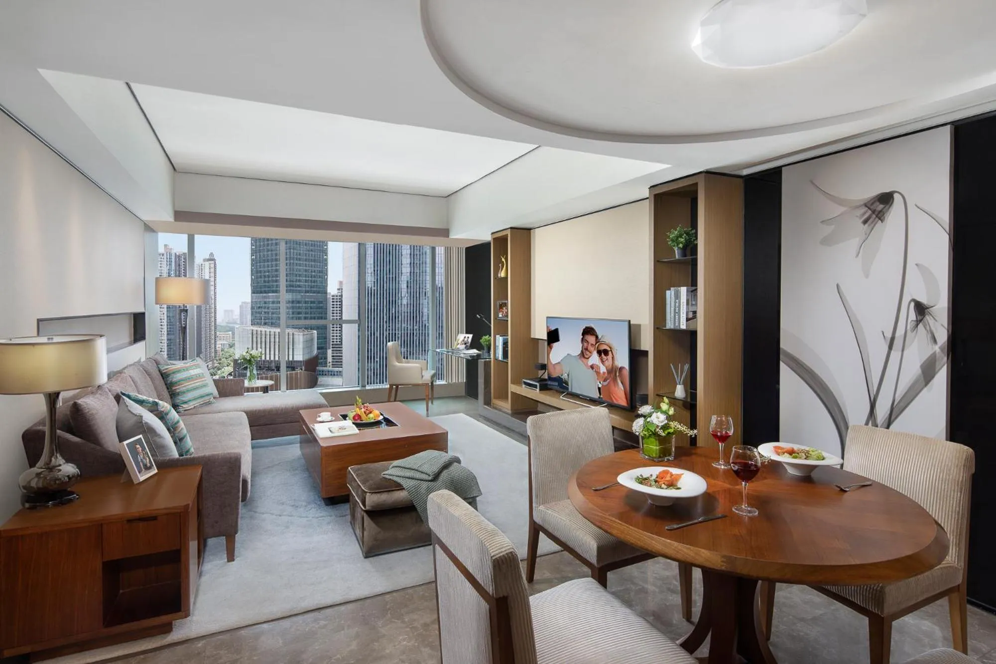 Living room in Ascott IFC Guangzhou - Free Shuttle Bus For Canton Fair