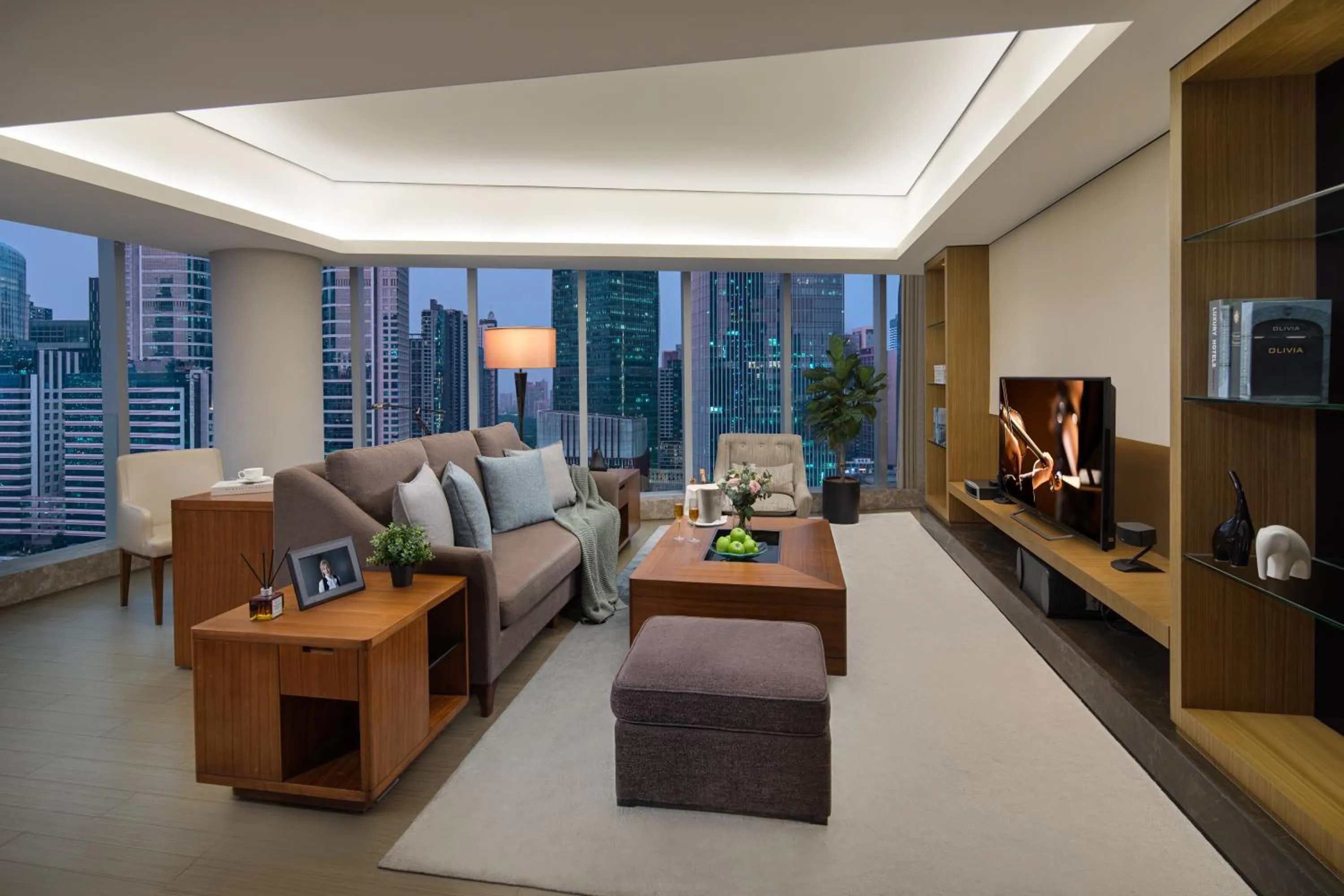 Living room in Ascott IFC Guangzhou - Free Shuttle Bus For Canton Fair