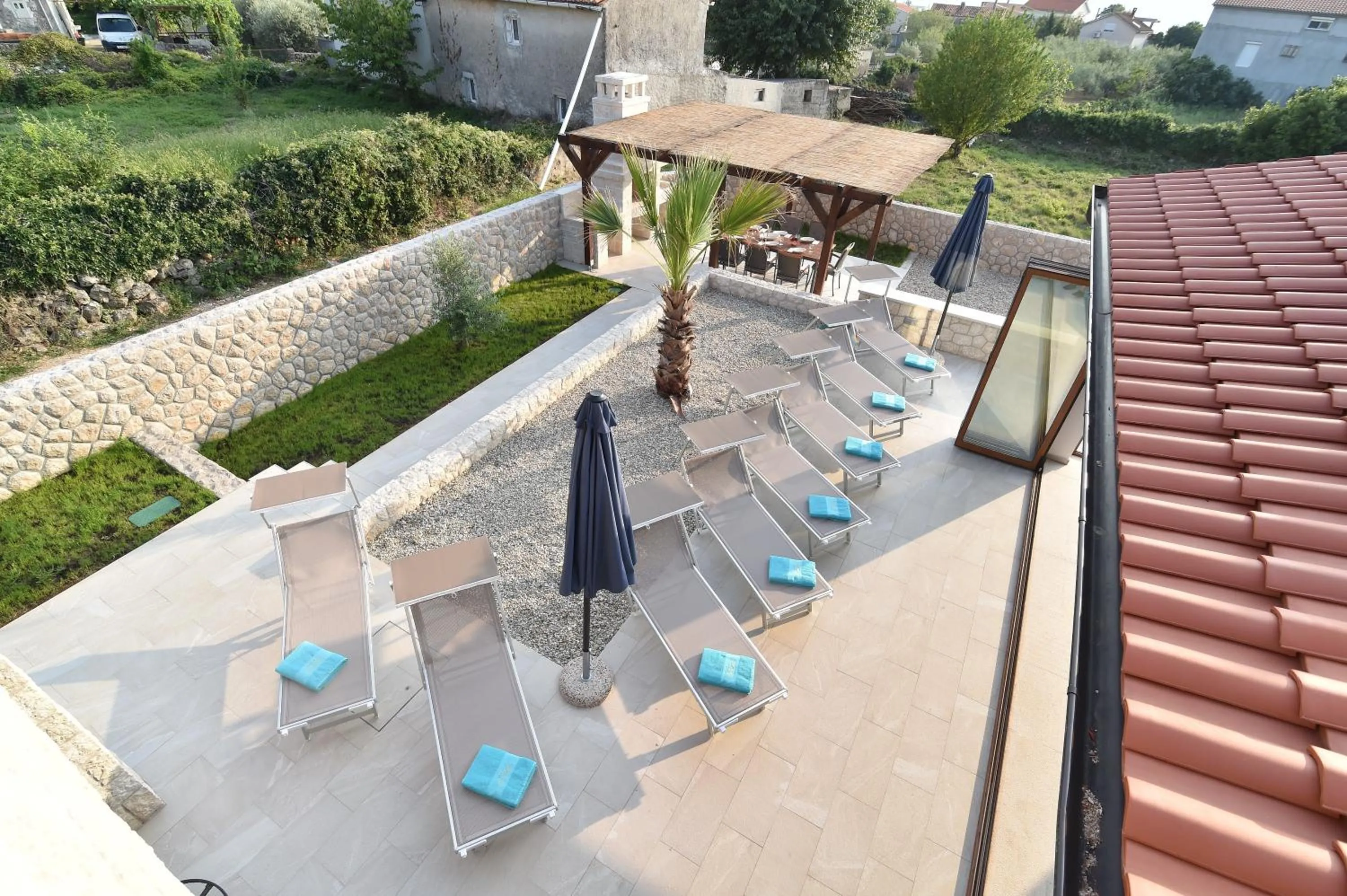 Property building in Villa Muskatel KRK -with heated covered pool