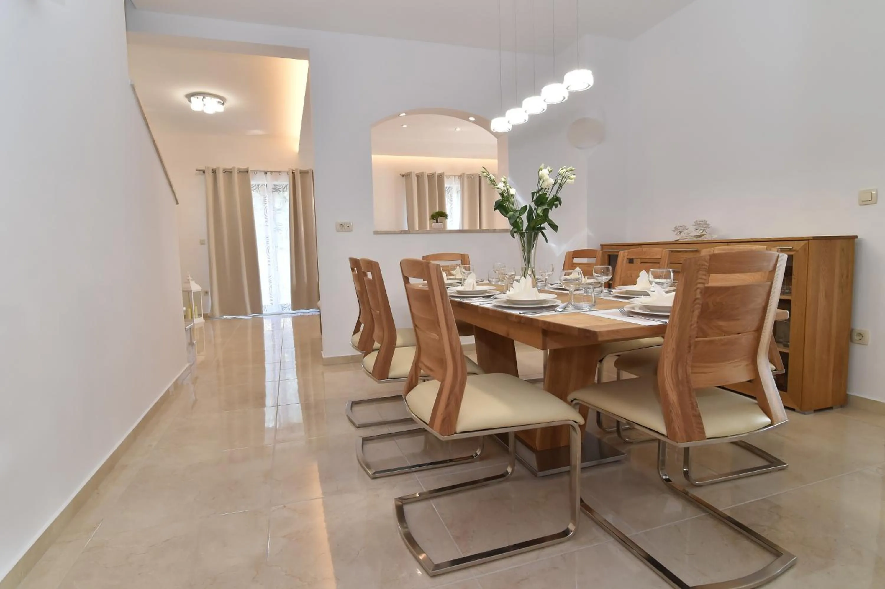 Seating area in Villa Muskatel KRK -with heated covered pool