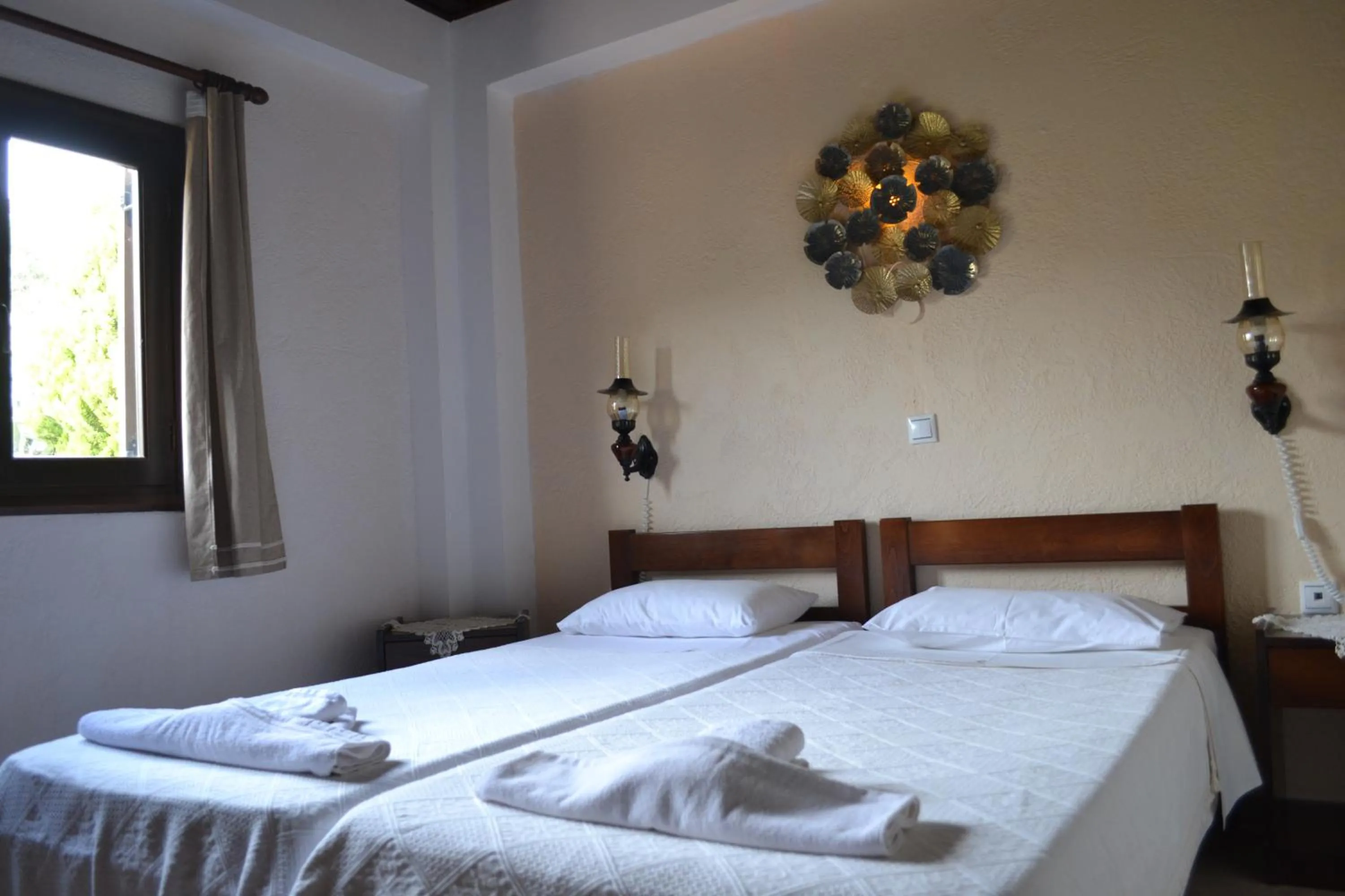 Bed in Katerina Apartments