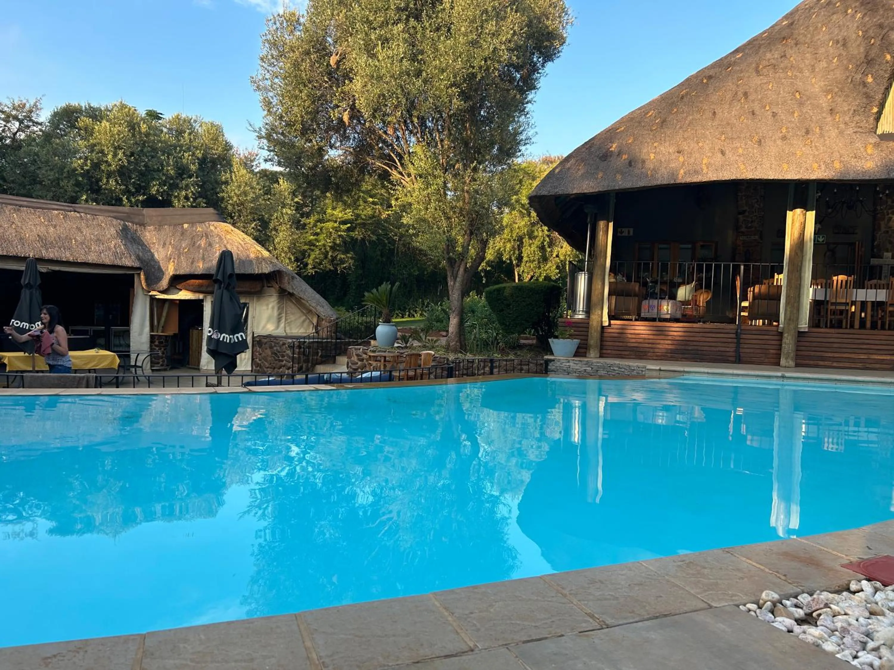Pool view in Tidimalo Lodge