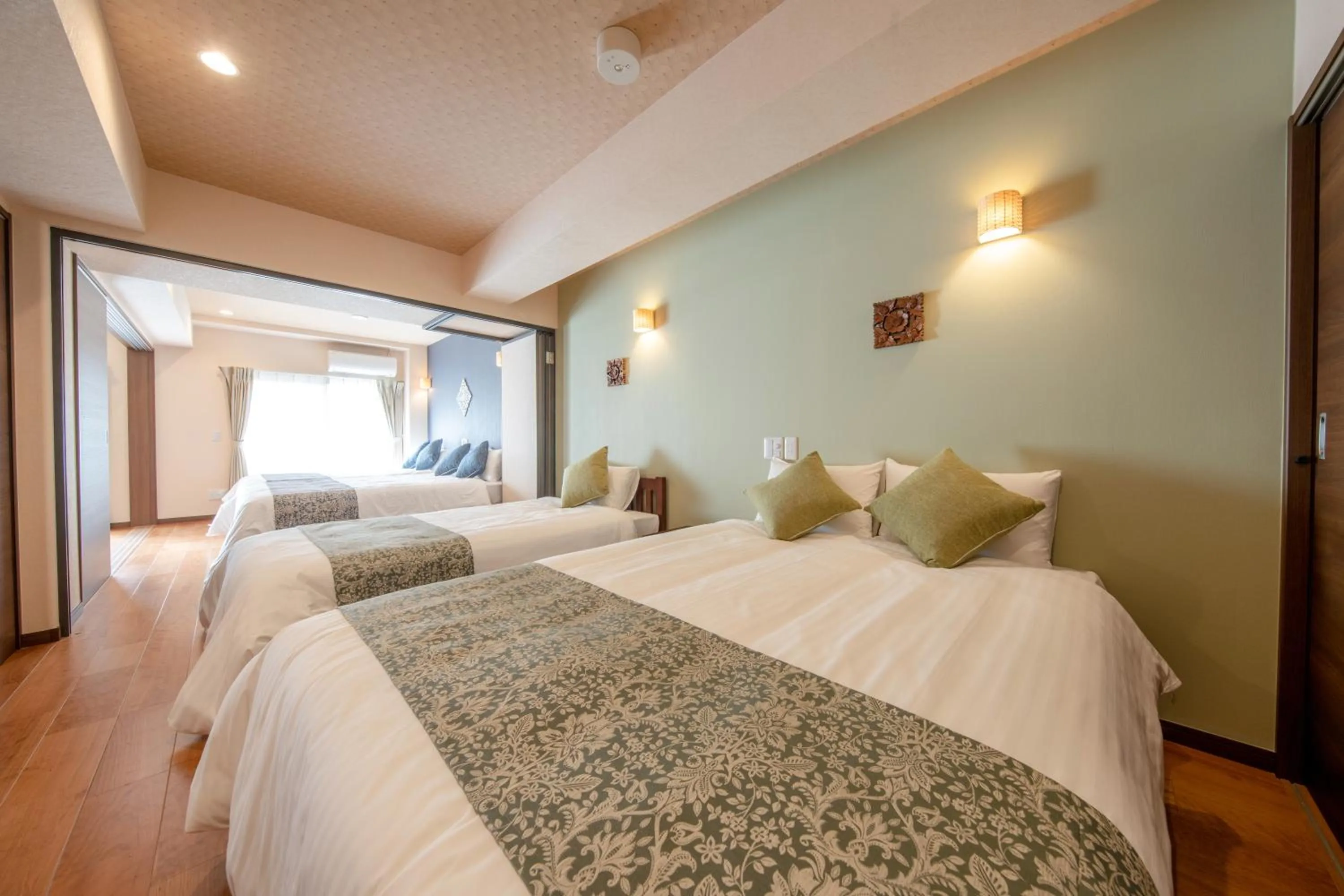 Bed in Hotel Haabesu Okinawa