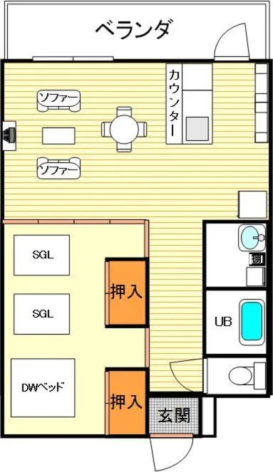 Floor plan in Hotel Haabesu Okinawa