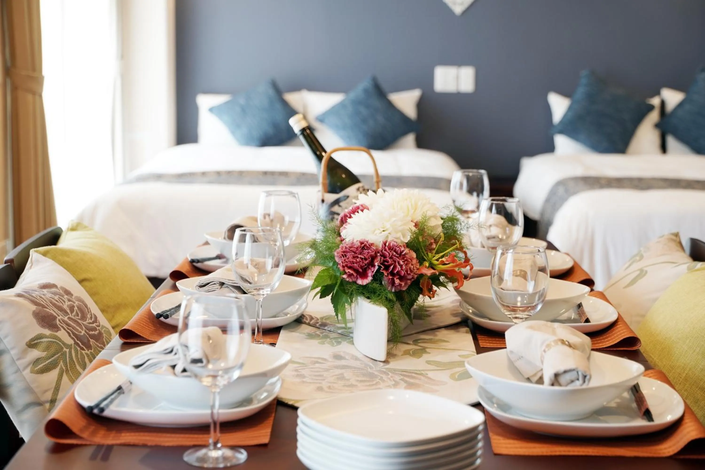 Bed in Hotel Haabesu Okinawa