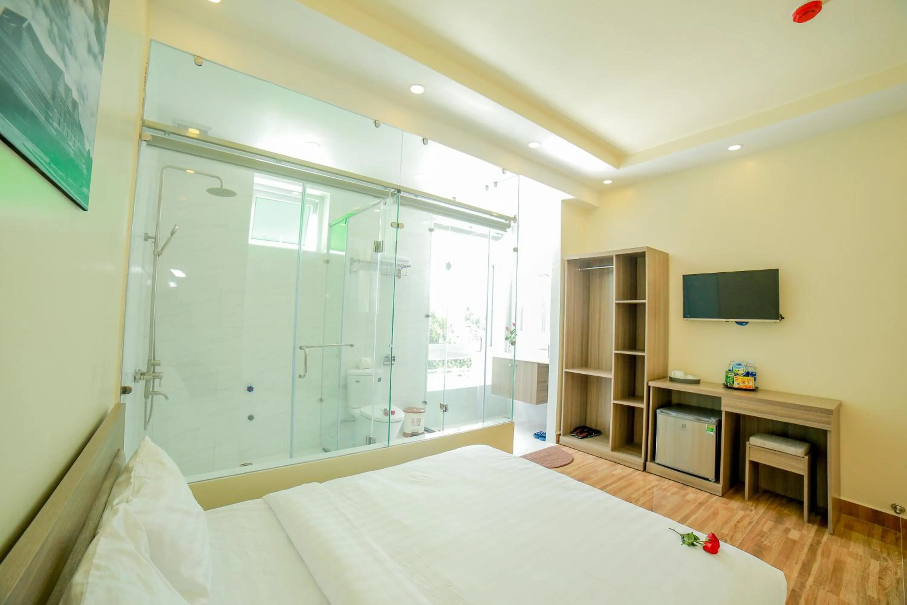 Photo of the whole room, Bed in Nhật Nguyên Hotel