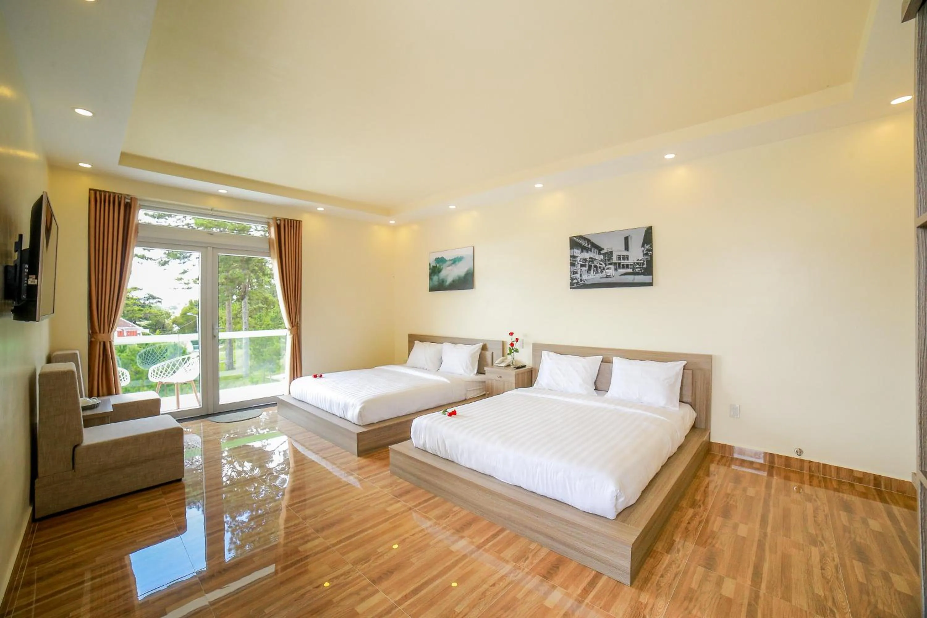 Photo of the whole room, Bed in Nhật Nguyên Hotel