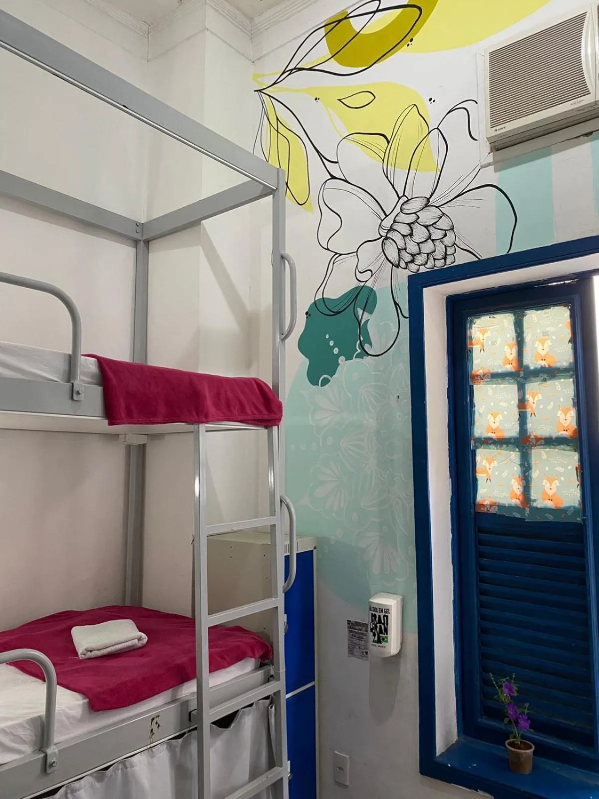 View (from property/room), Bed in Brasileranza Hostel