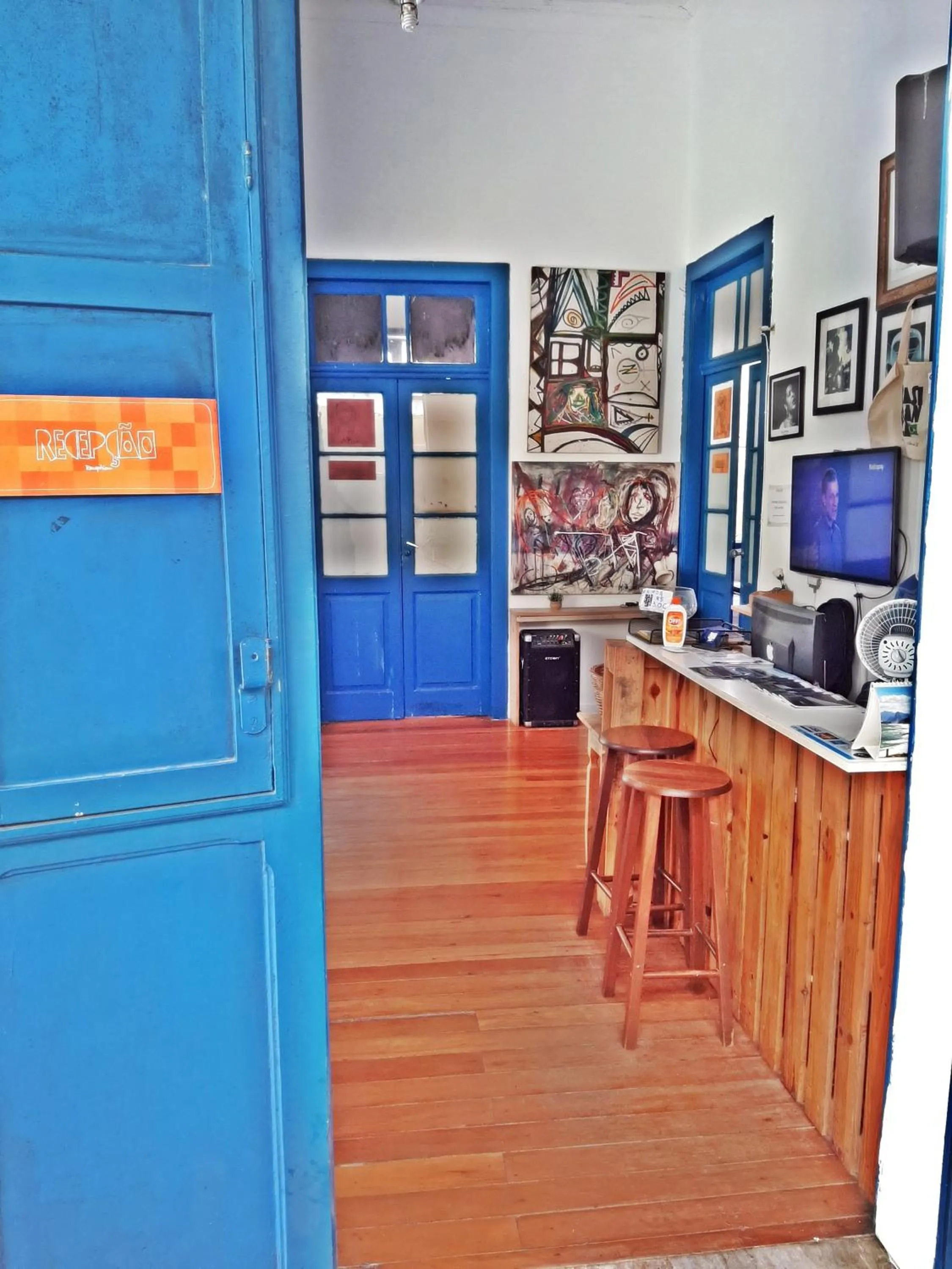 Lobby or reception in Brasileranza Hostel