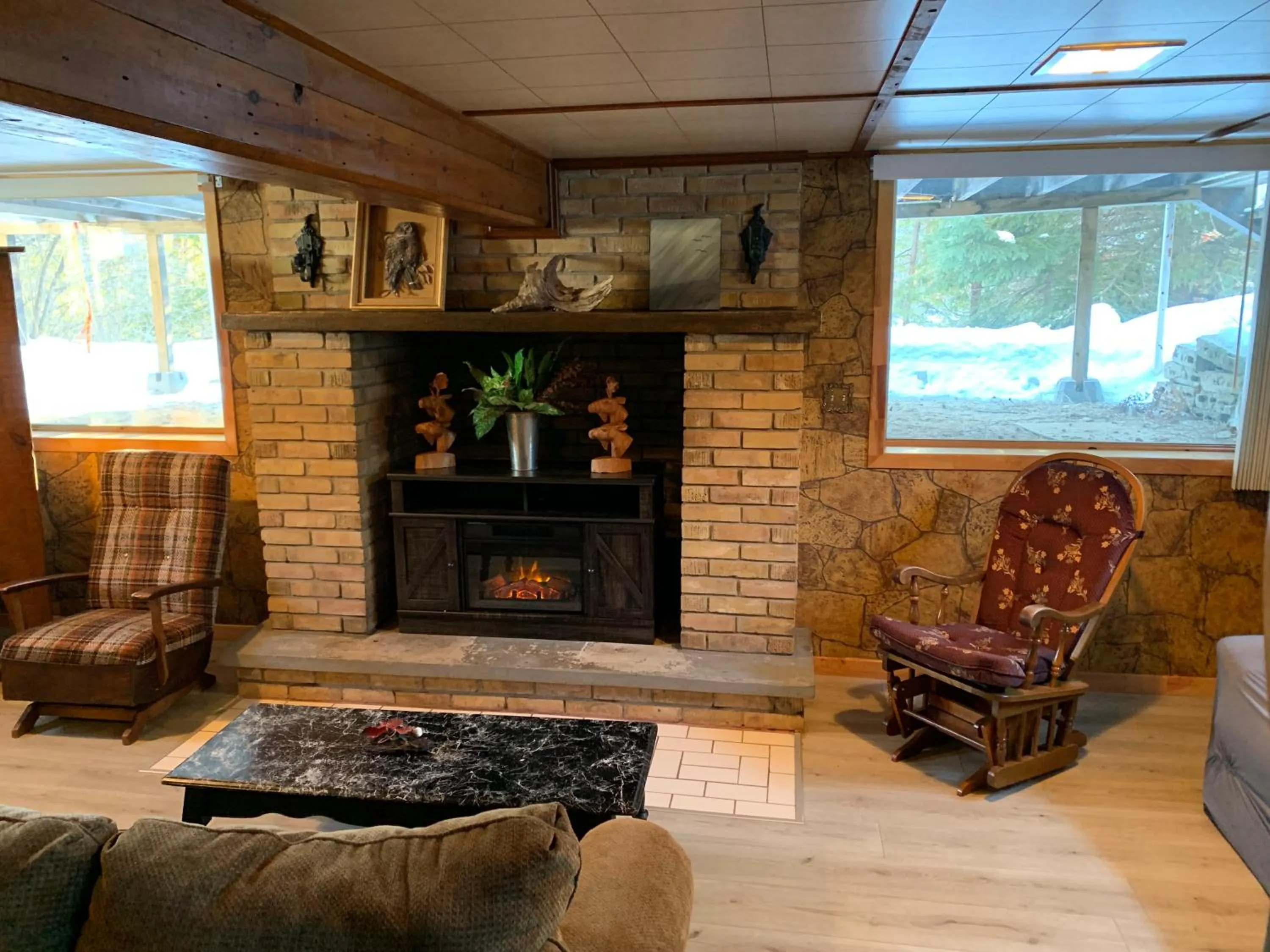 Living room in L'Auberge Refuge du Trappeur