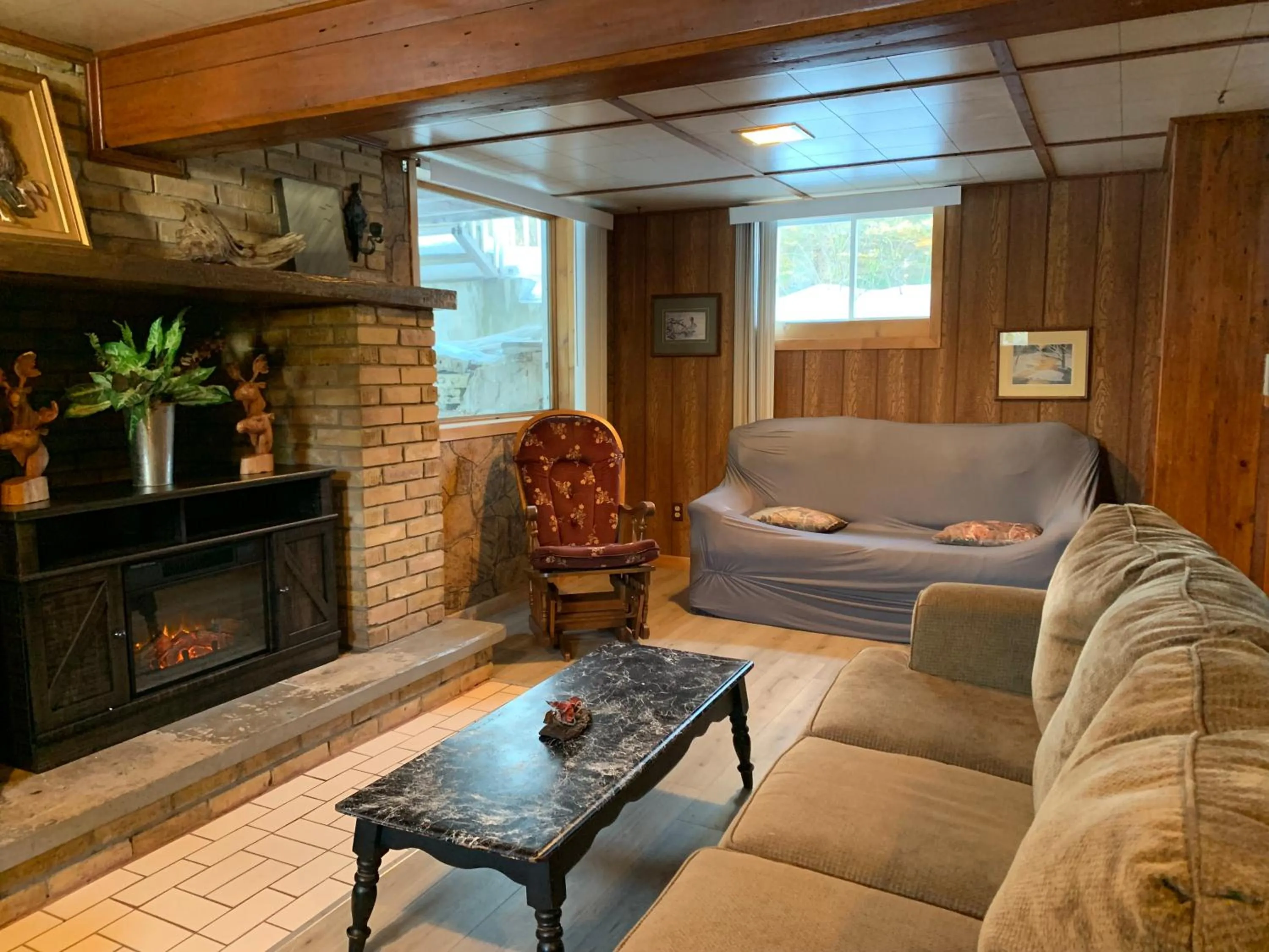 Living room in L'Auberge Refuge du Trappeur