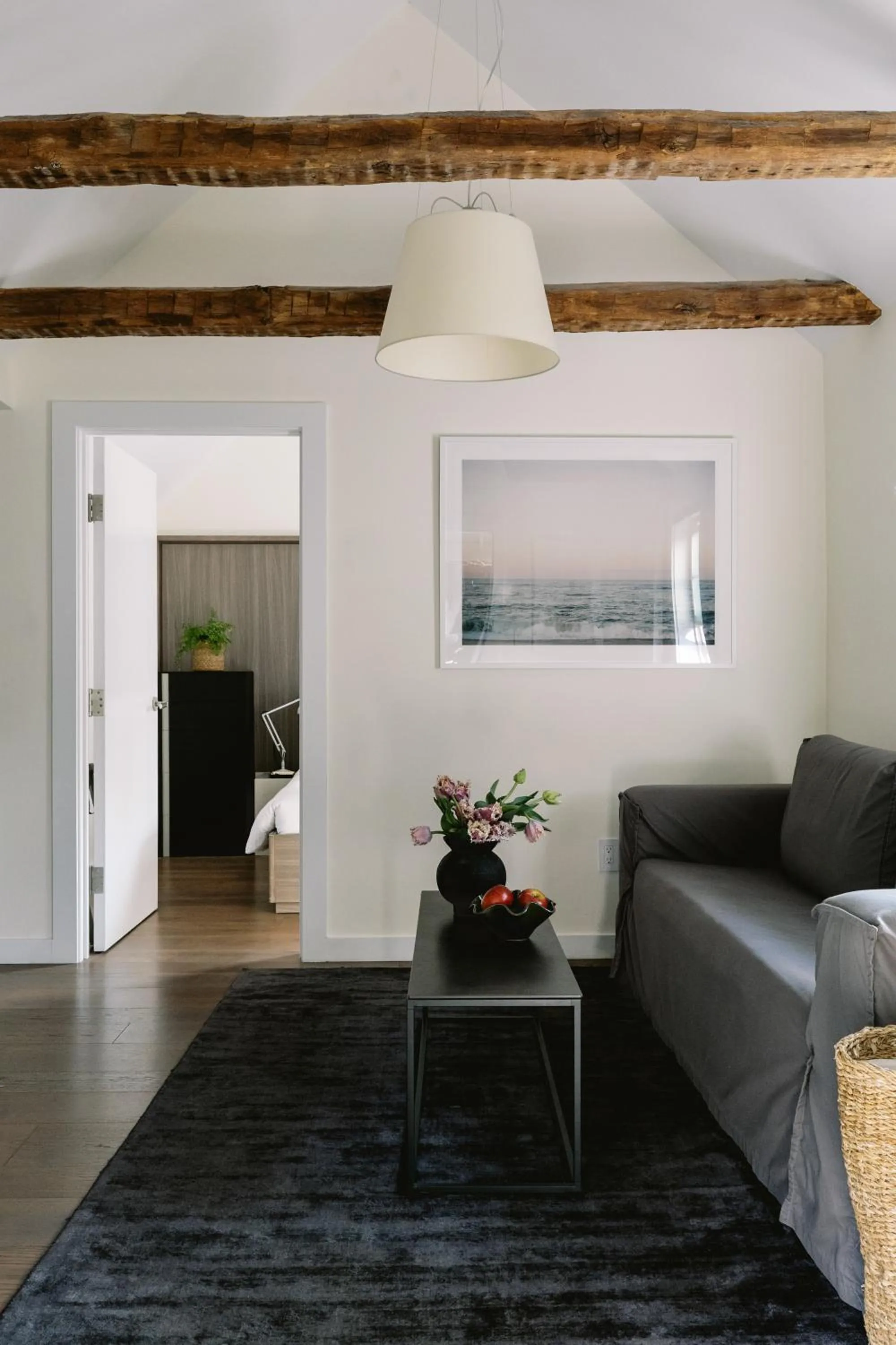 Living room in The Roundtree, Amagansett