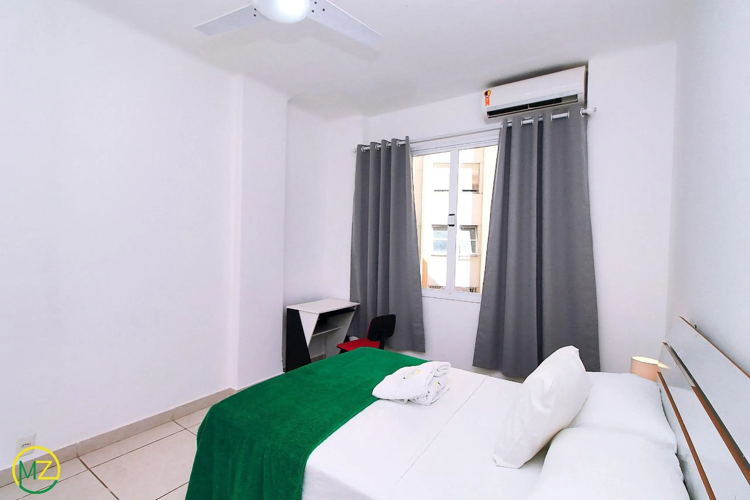 Bed in Ótimo 2 quartos na quadra da praia para 6 pessoas