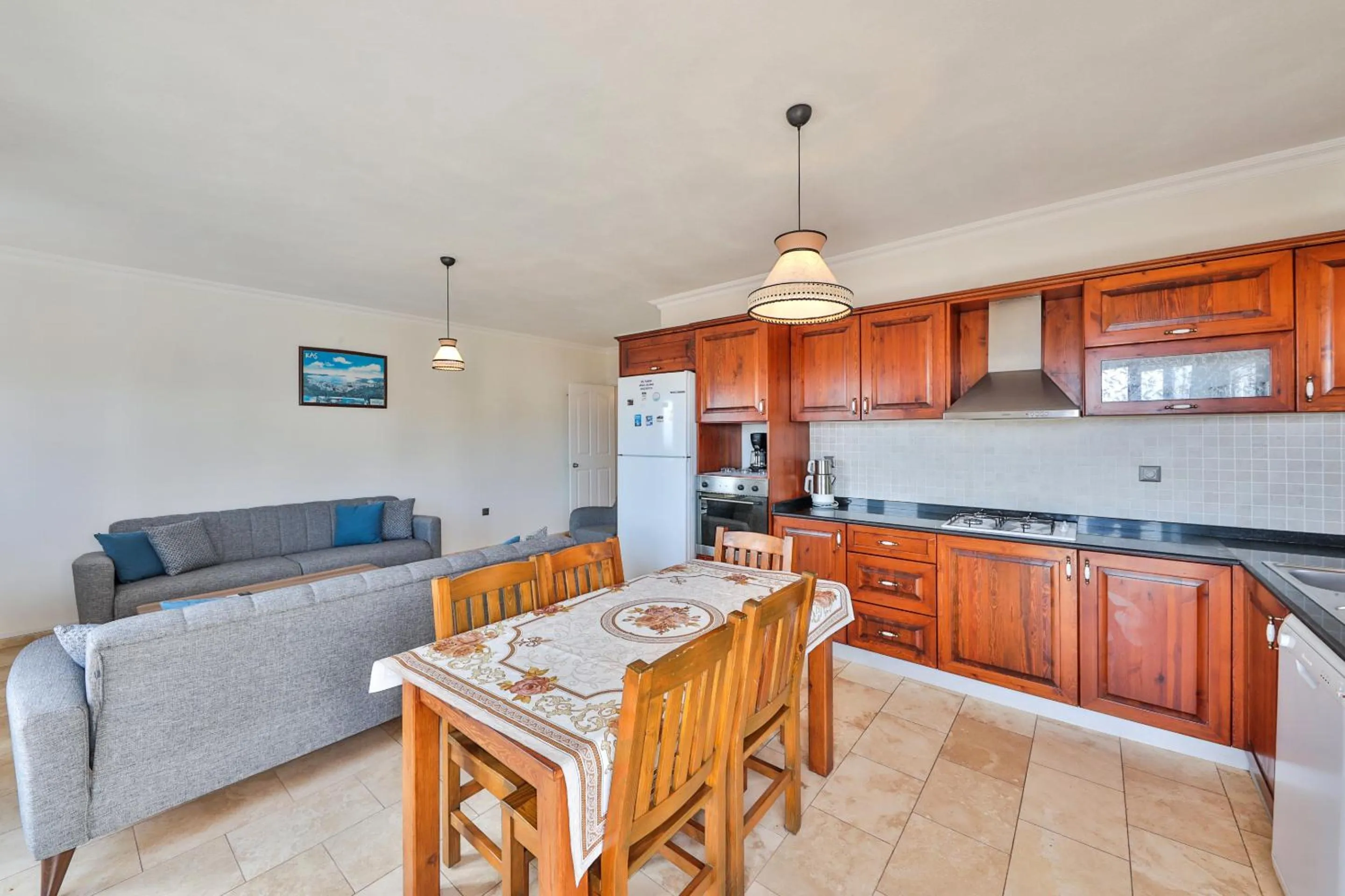 Communal kitchen in Nirvana Apartments