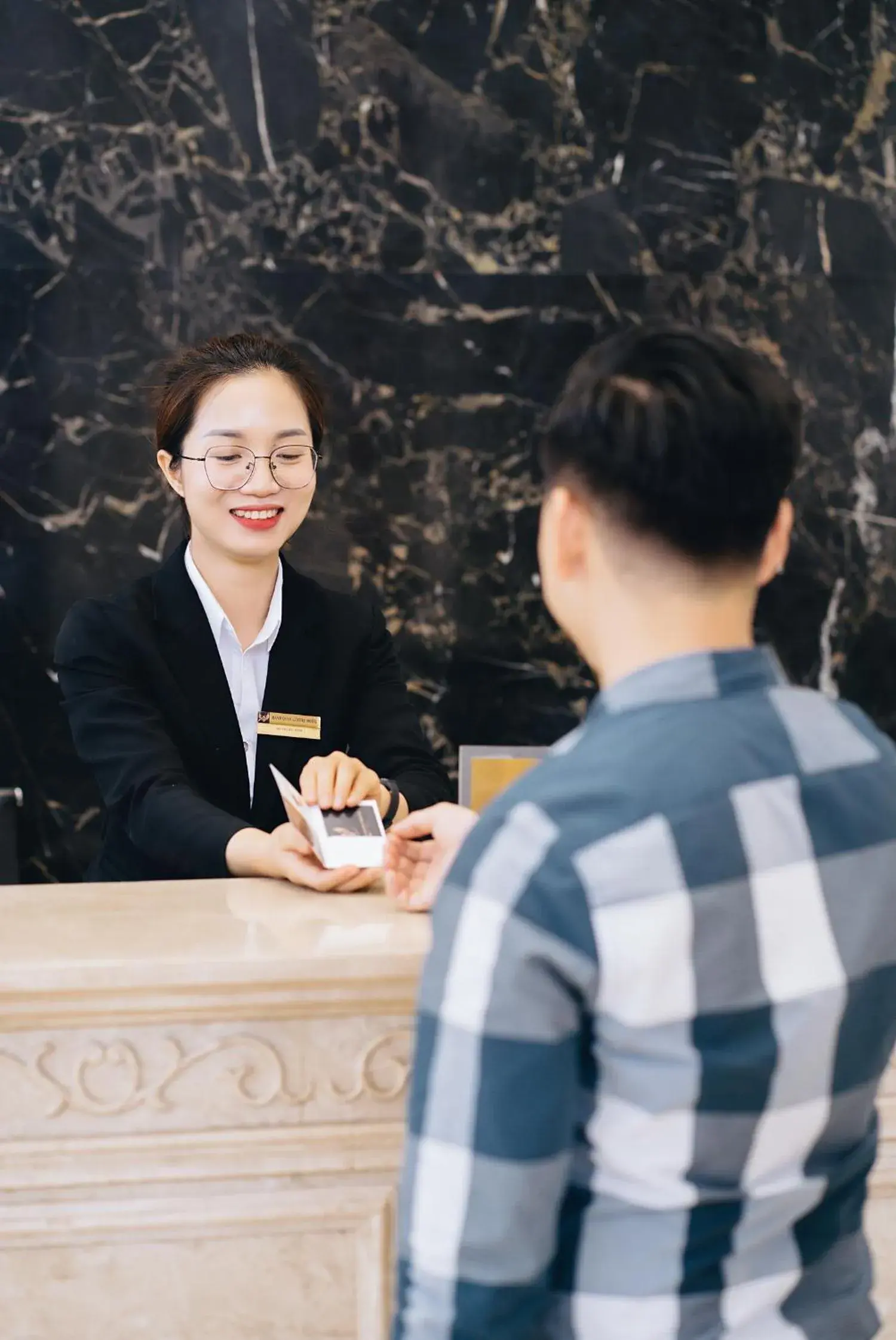 Lobby or reception in Manh Quan Luxury Hotel Lobby or reception in Manh Quan Luxury Hotel