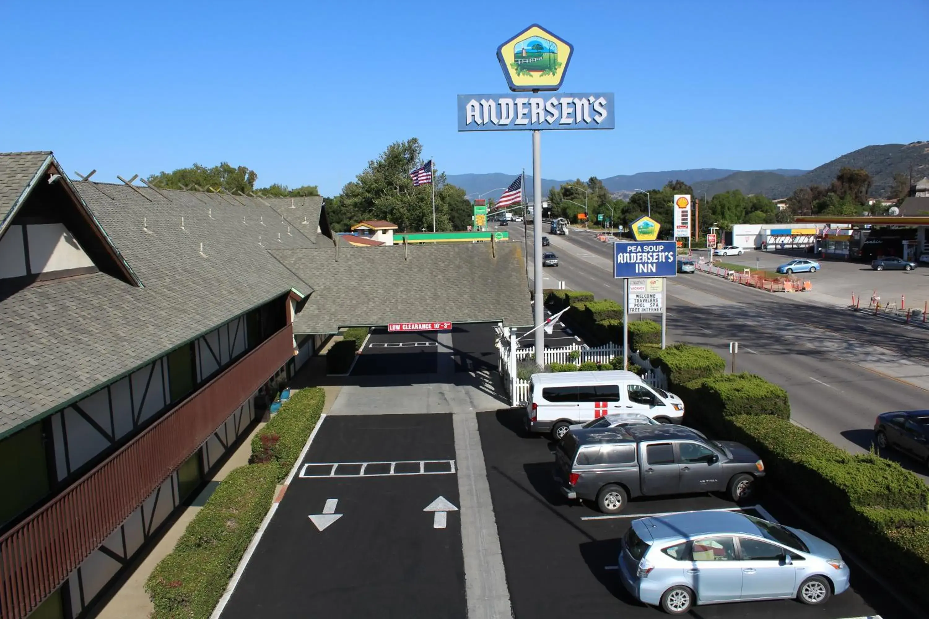 Bird's eye view in Pea Soup Andersen's Inn Bird's eye view in Pea Soup Andersen's Inn