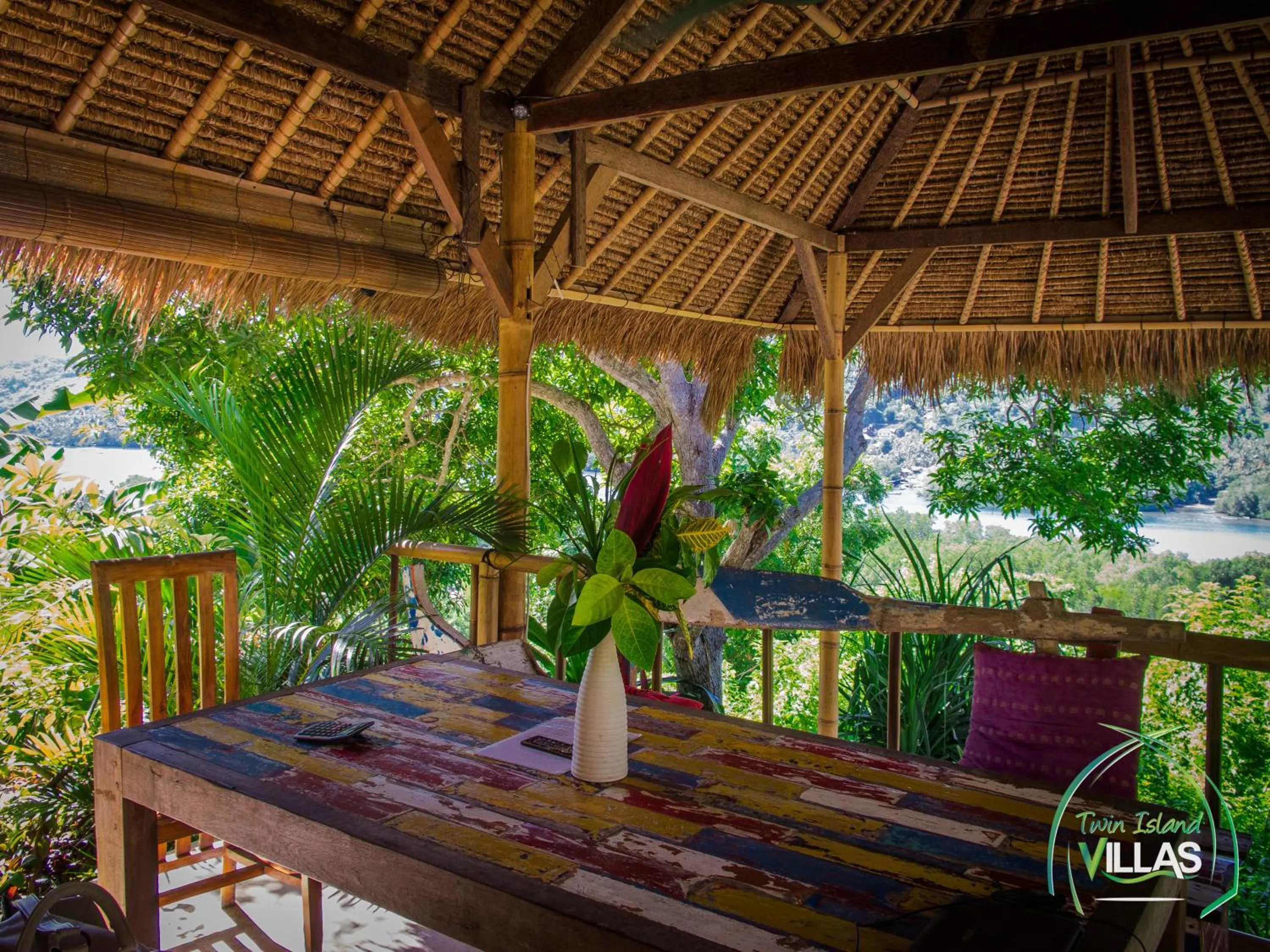 Seating area in Twin Island Villas & Dive Resort