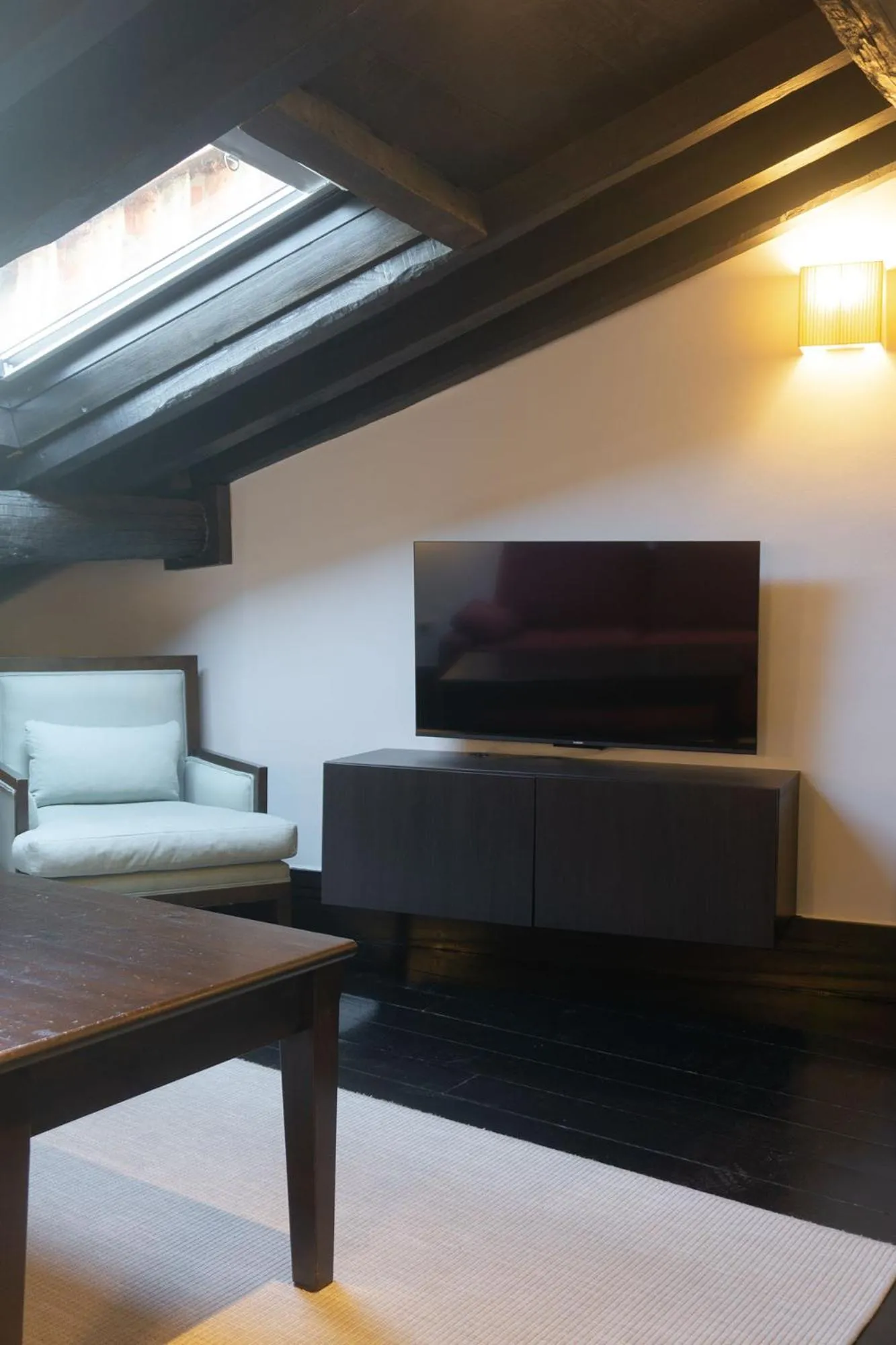 Living room, Bed in La Plaza