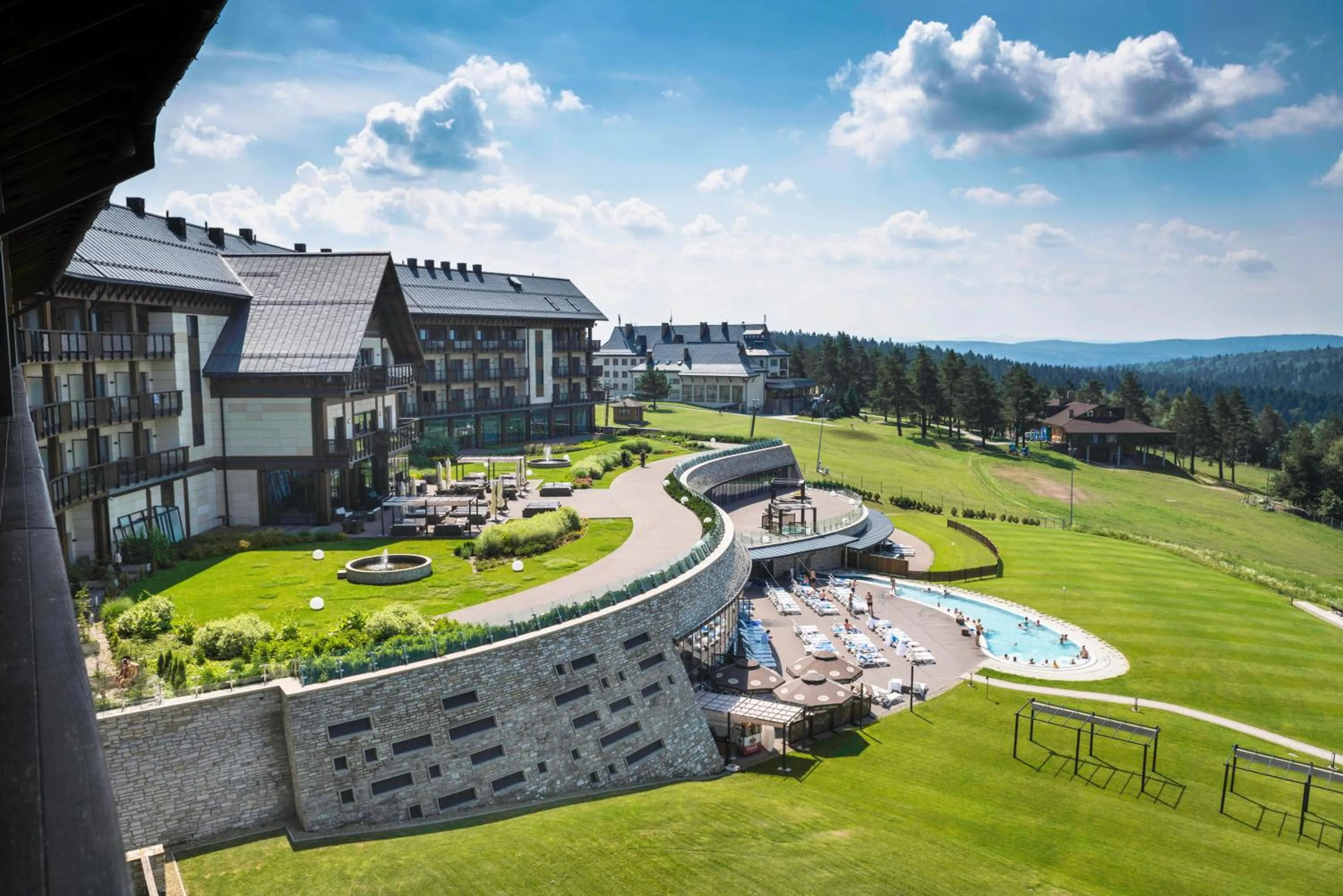 Pool view in Hotel Arłamów