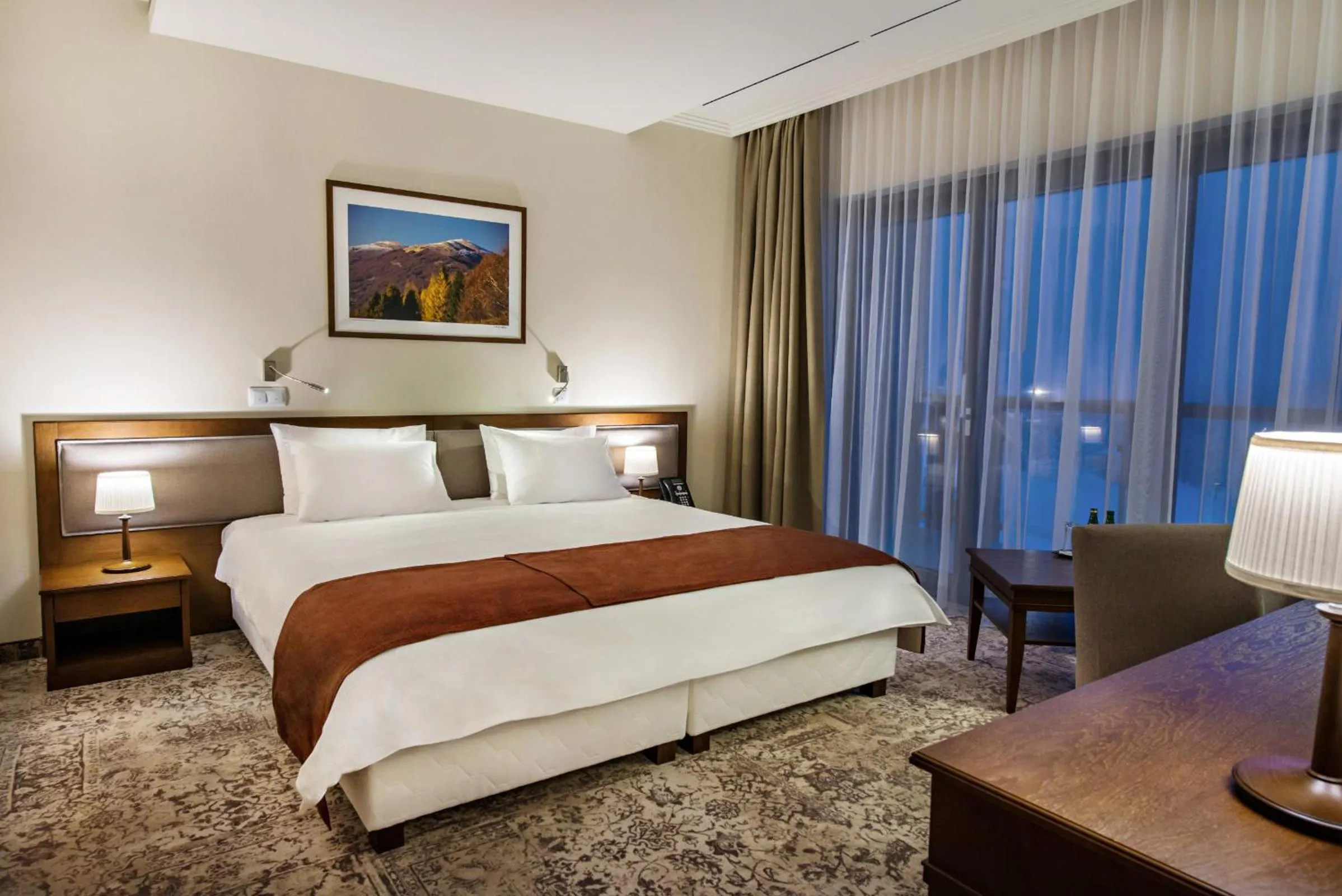 Bed in Hotel Arłamów