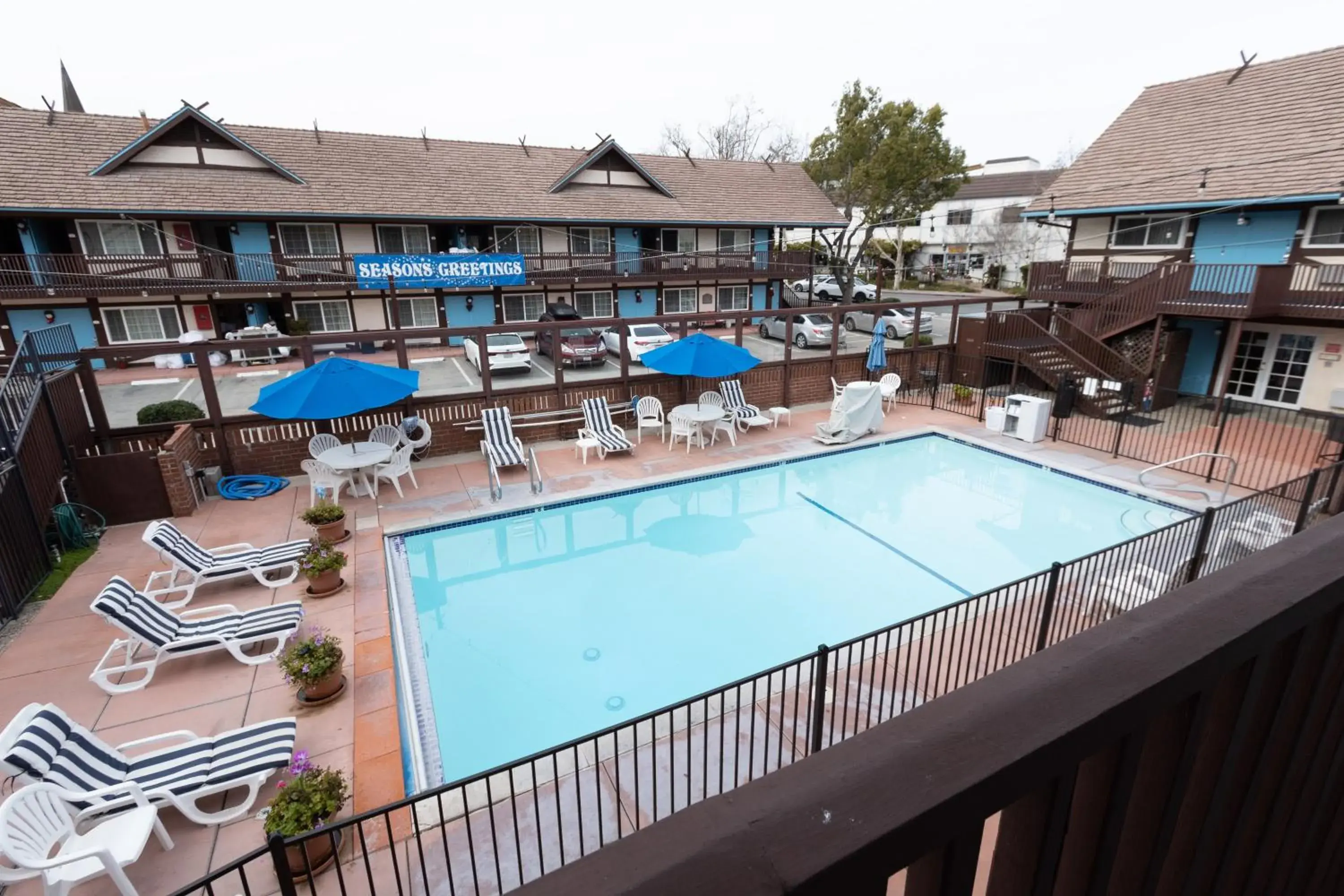 Pool view in King Frederik Inn Pool view in King Frederik Inn