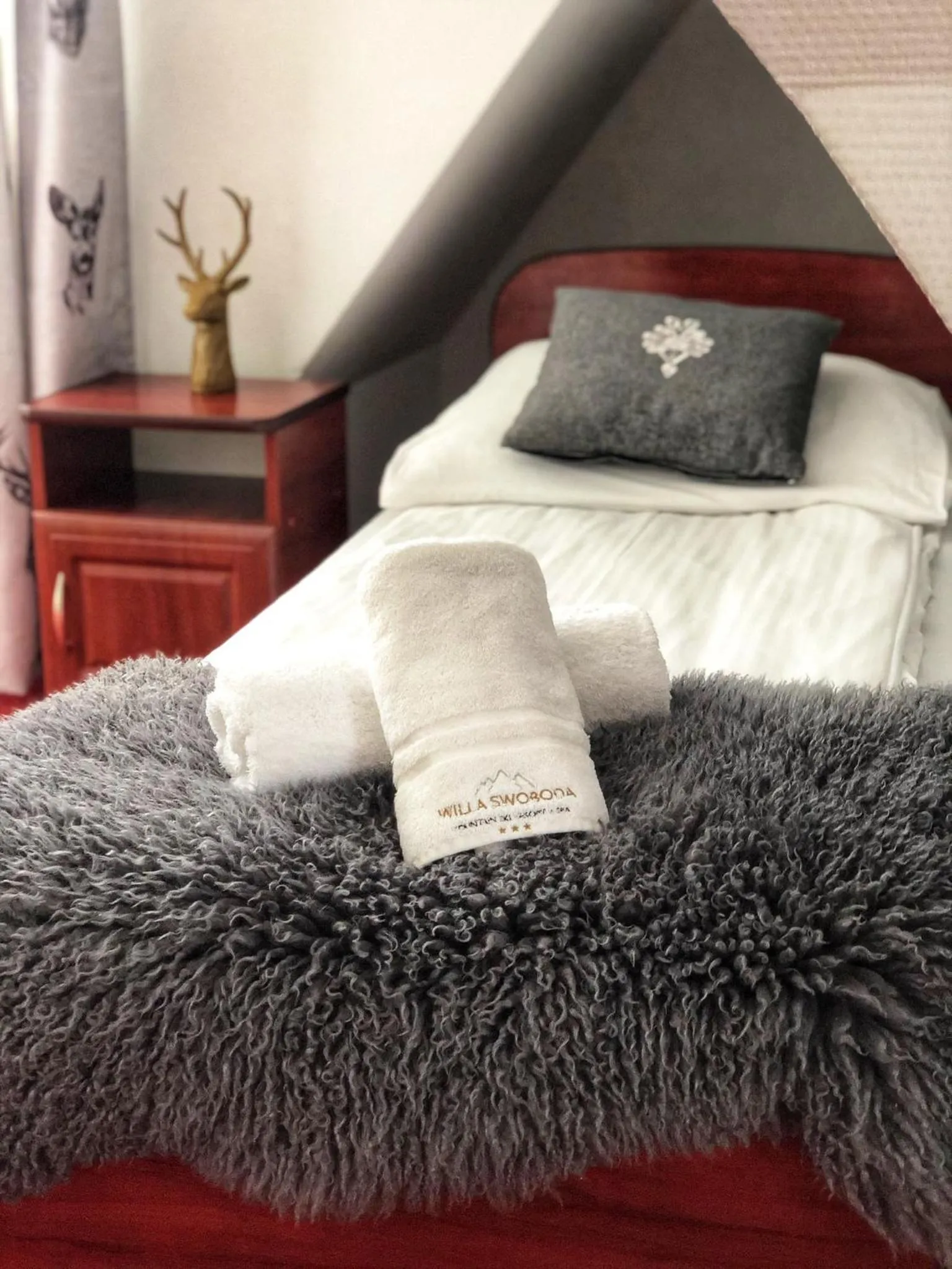 Bed in Willa Swoboda Garden Spa