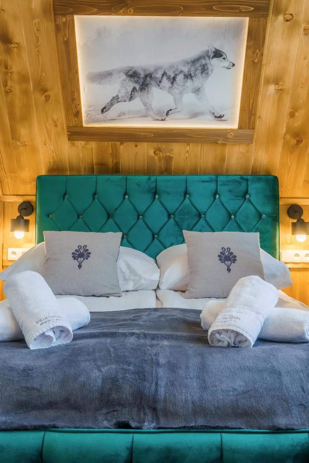 Bed in Willa Swoboda Garden Spa