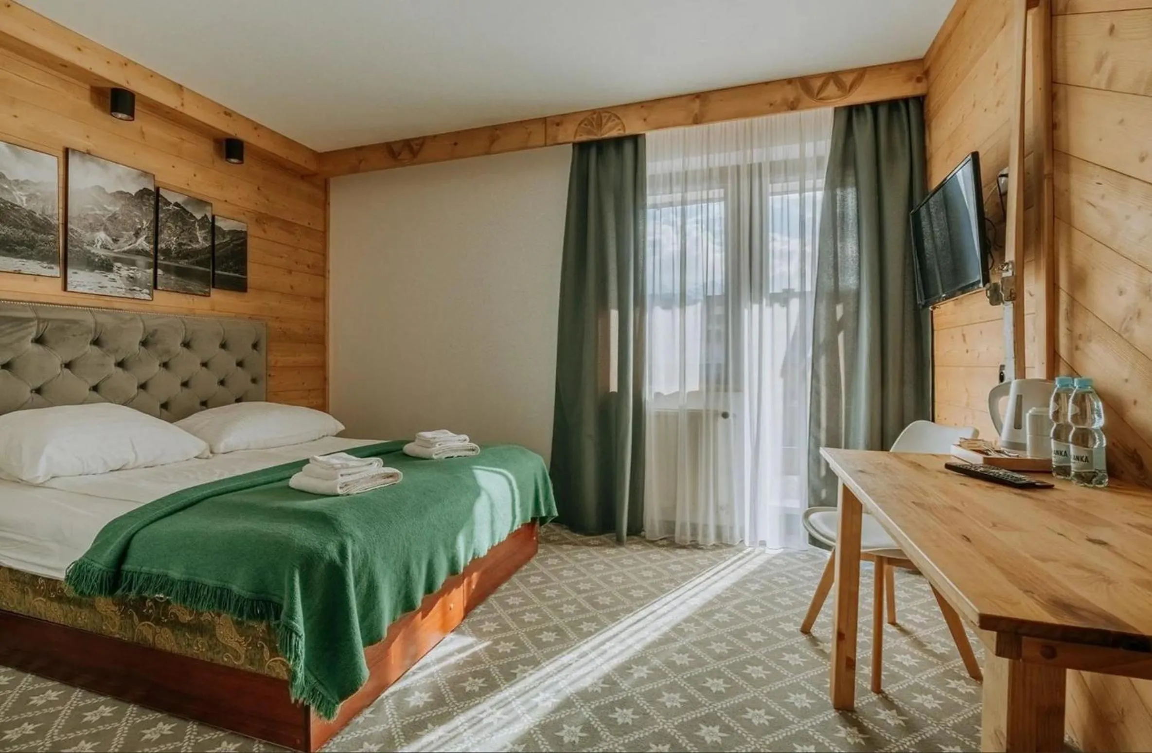 Bed in Willa Swoboda Jacuzzi & Sauna