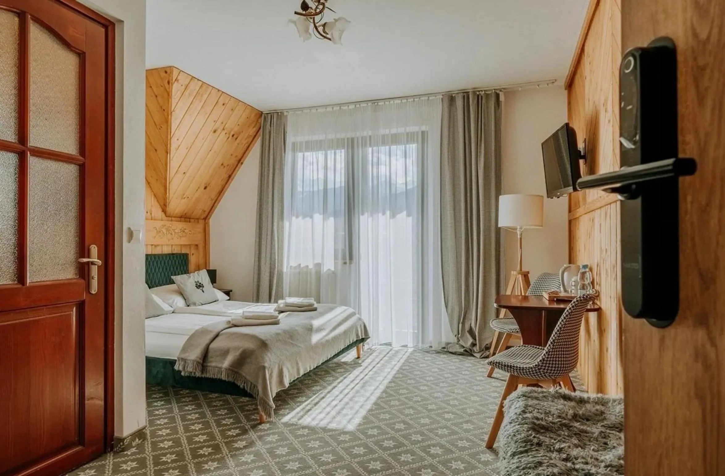 Bed in Willa Swoboda Jacuzzi & Sauna