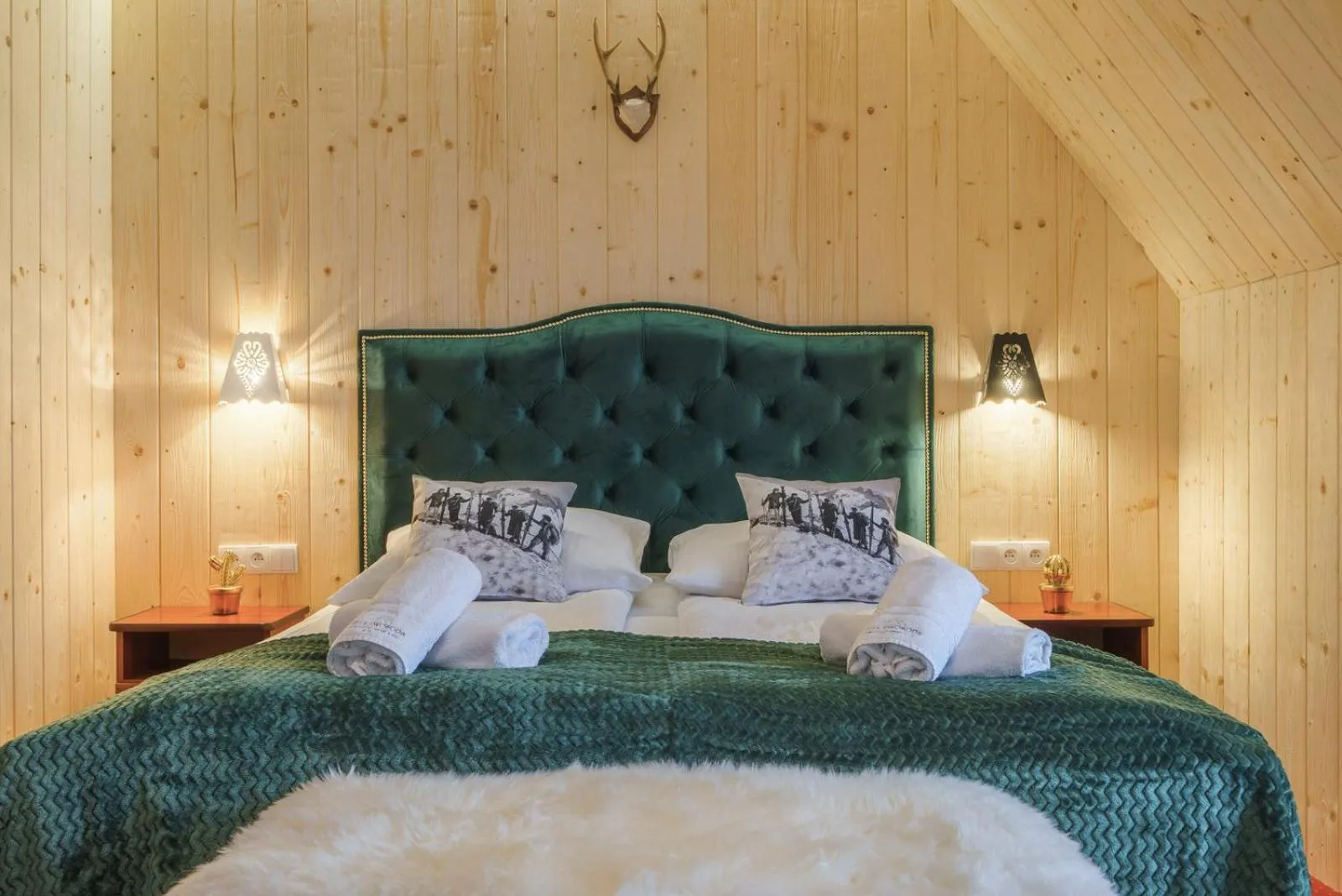 Bed in Willa Swoboda Garden Spa