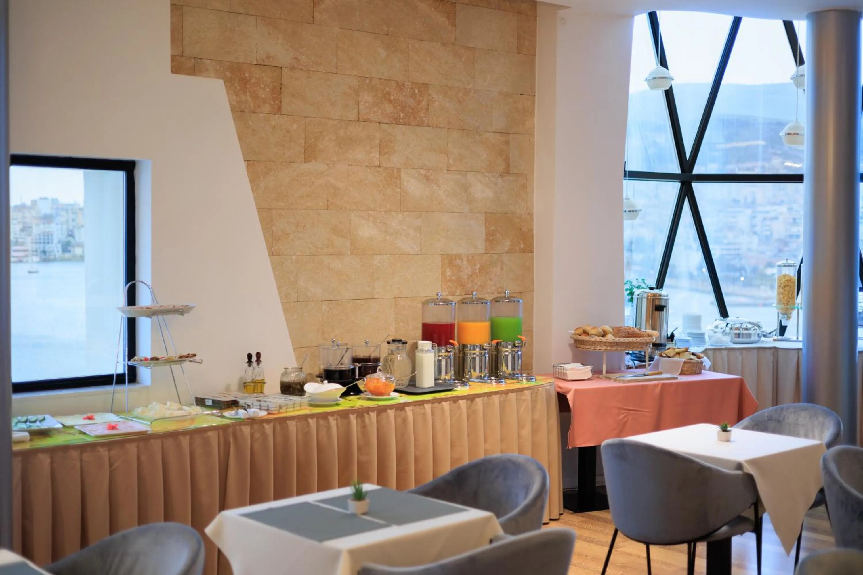 Buffet breakfast in Hotel Brilant Saranda