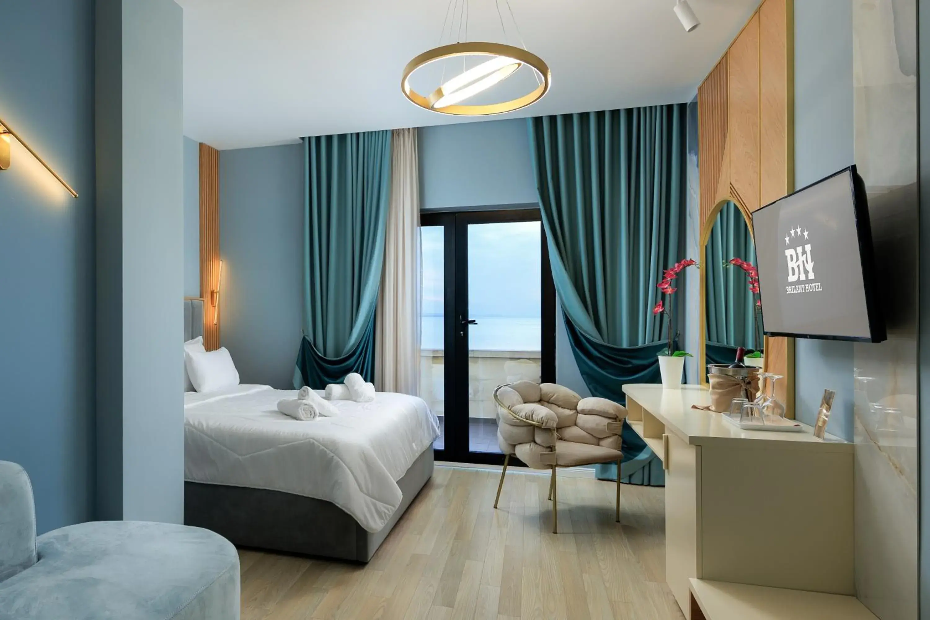 Photo of the whole room, Bed in Hotel Brilant Saranda Photo of the whole room, Bed in Hotel Brilant Saranda