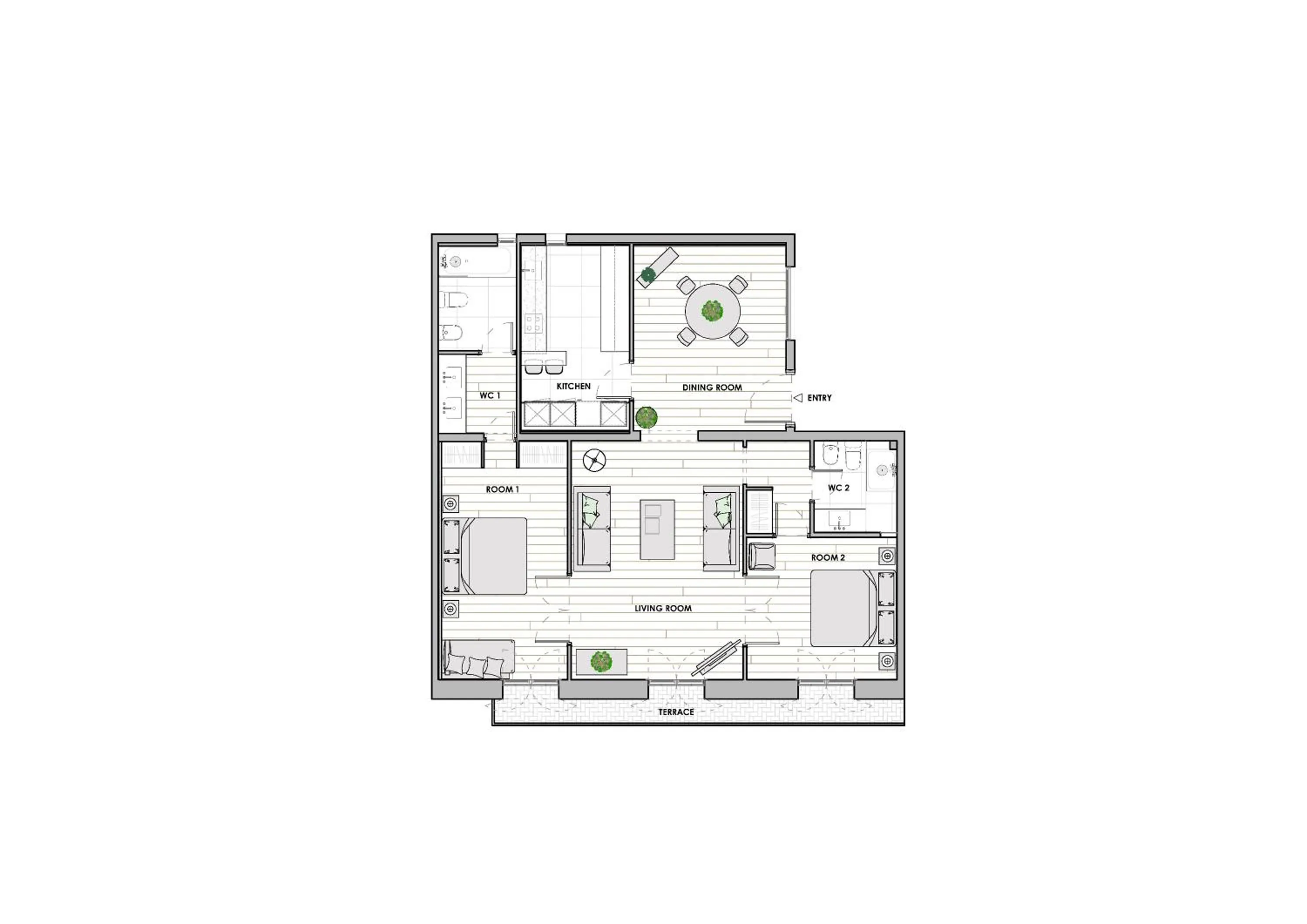 Floor plan in BCN Apartments 41