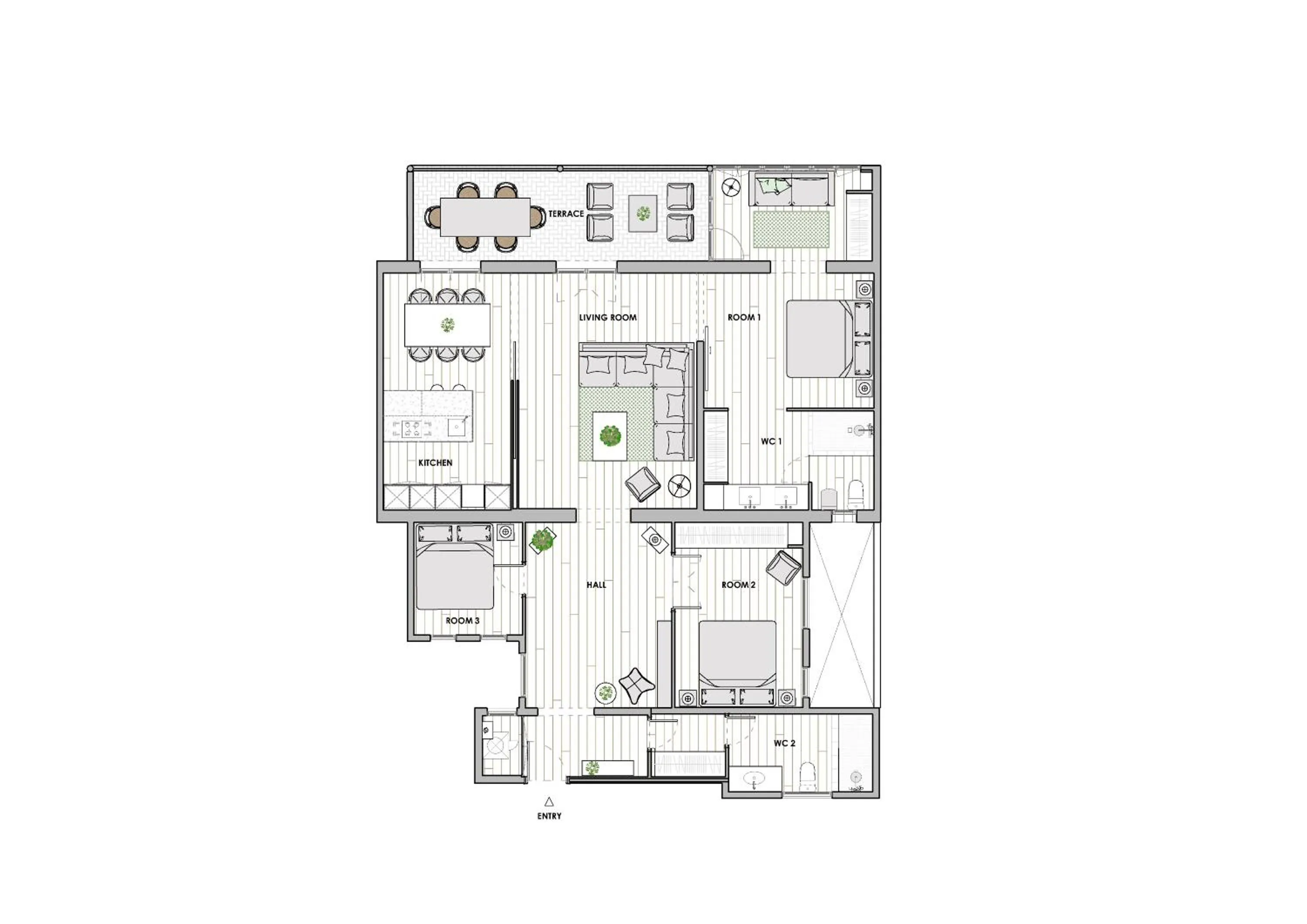 Floor plan in BCN Apartments 41