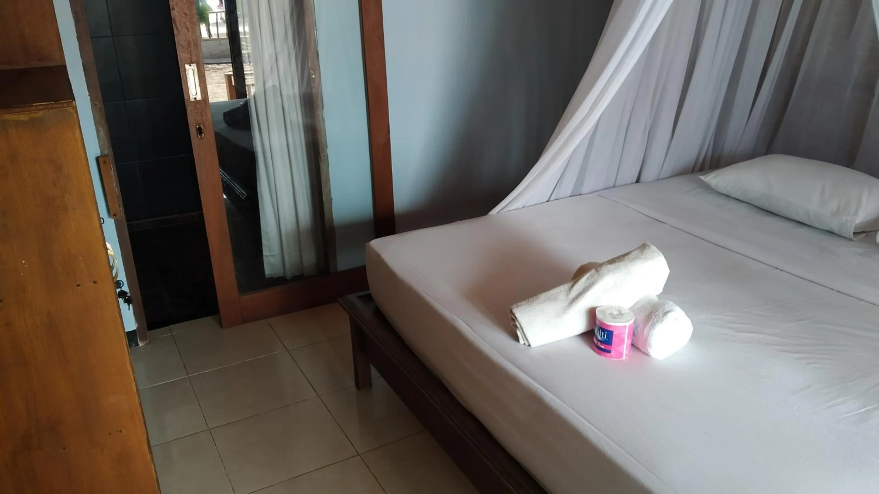 Bed in Sunset Beach Bungalow